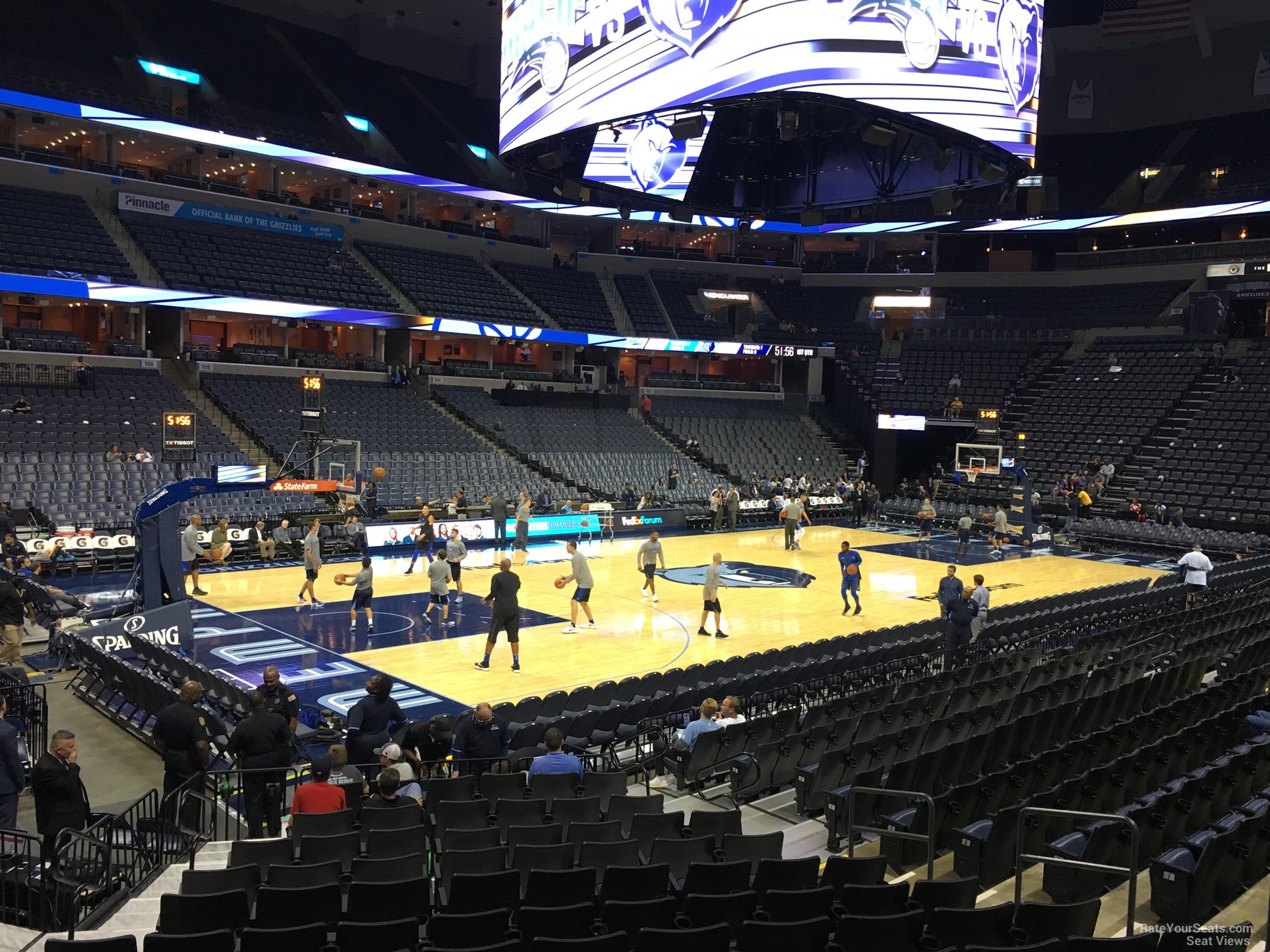 section 112, row r seat view  for basketball - fedex forum