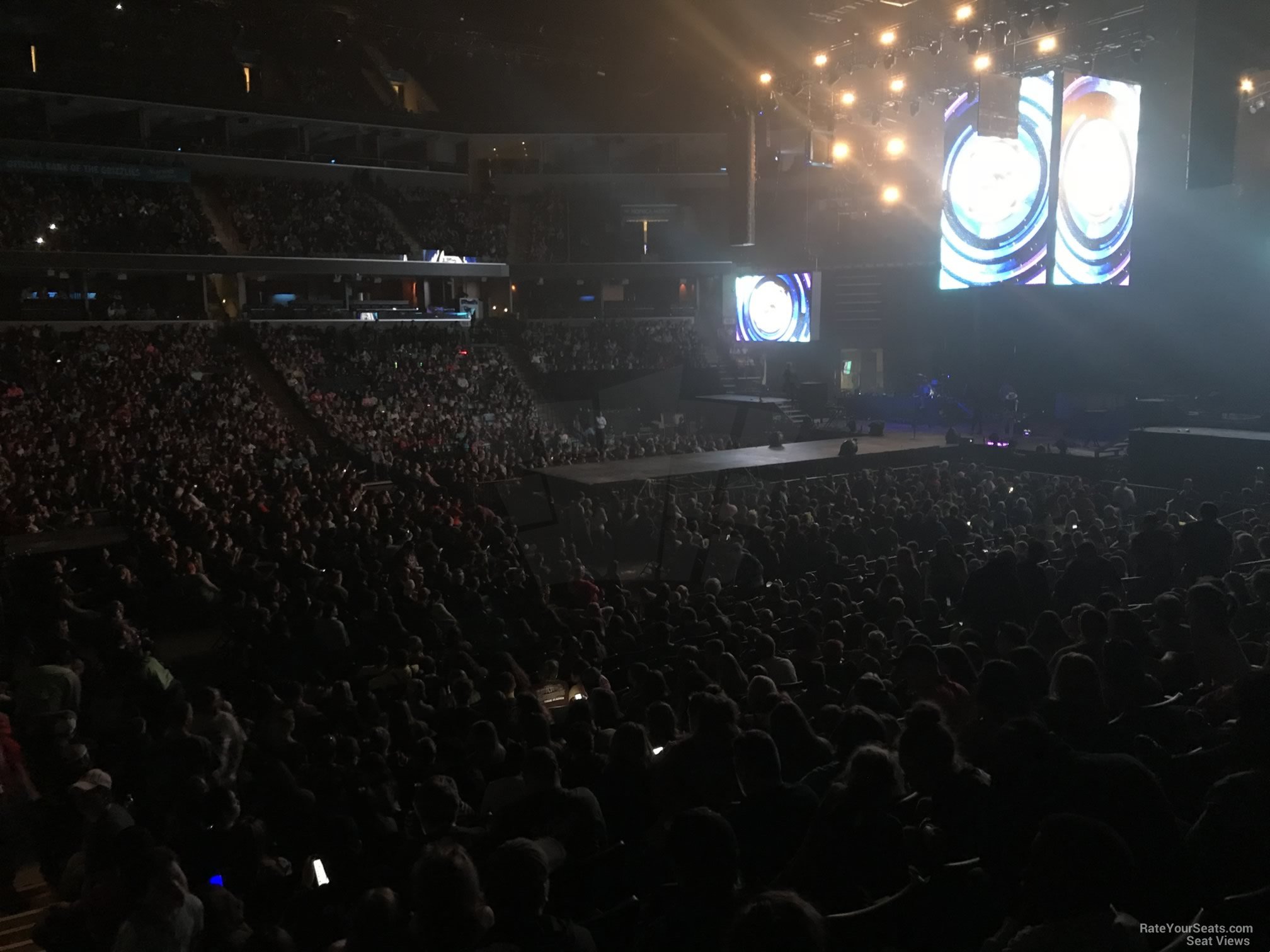 section 114, row s seat view  for concert - fedex forum