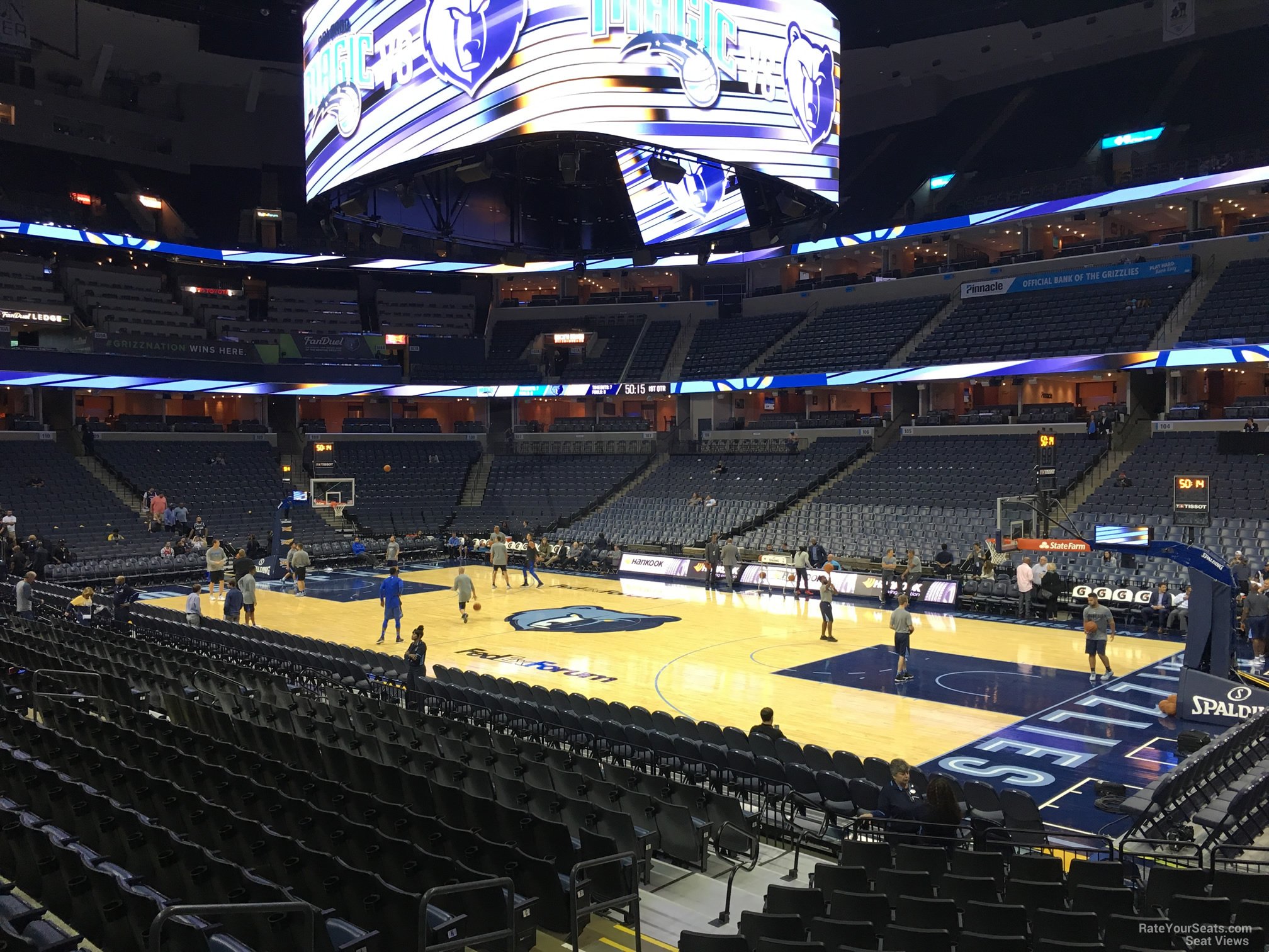 section 116, row r seat view  for basketball - fedex forum