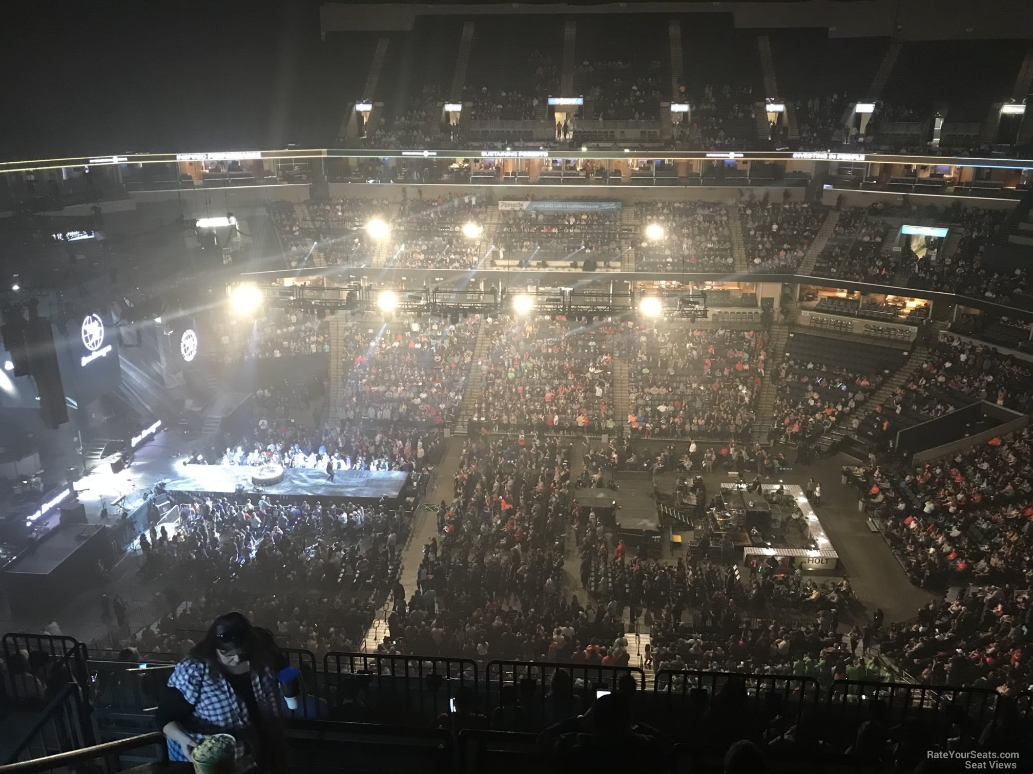 section 209, row j seat view  for concert - fedex forum