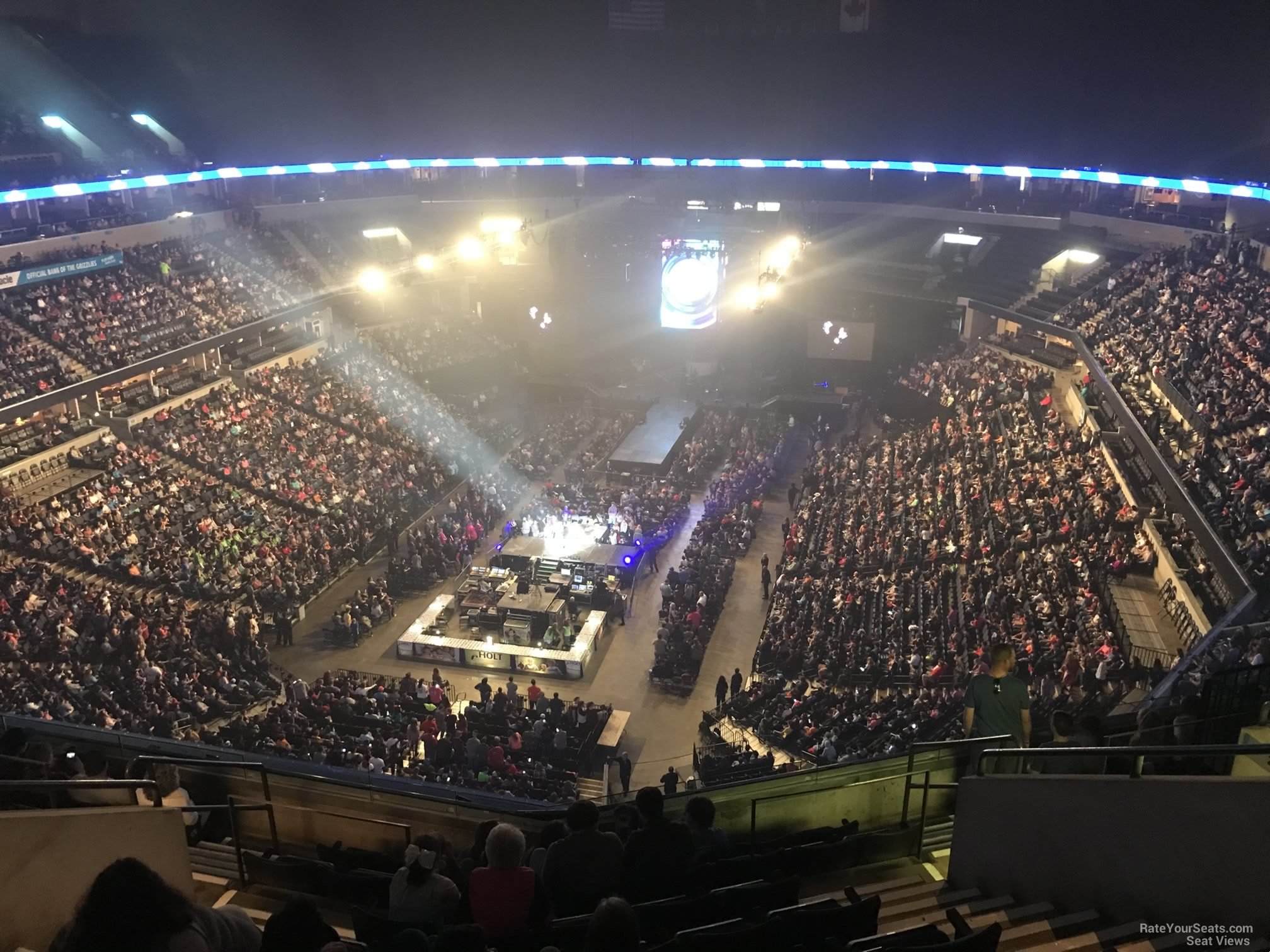 section 218, row j seat view  for concert - fedex forum