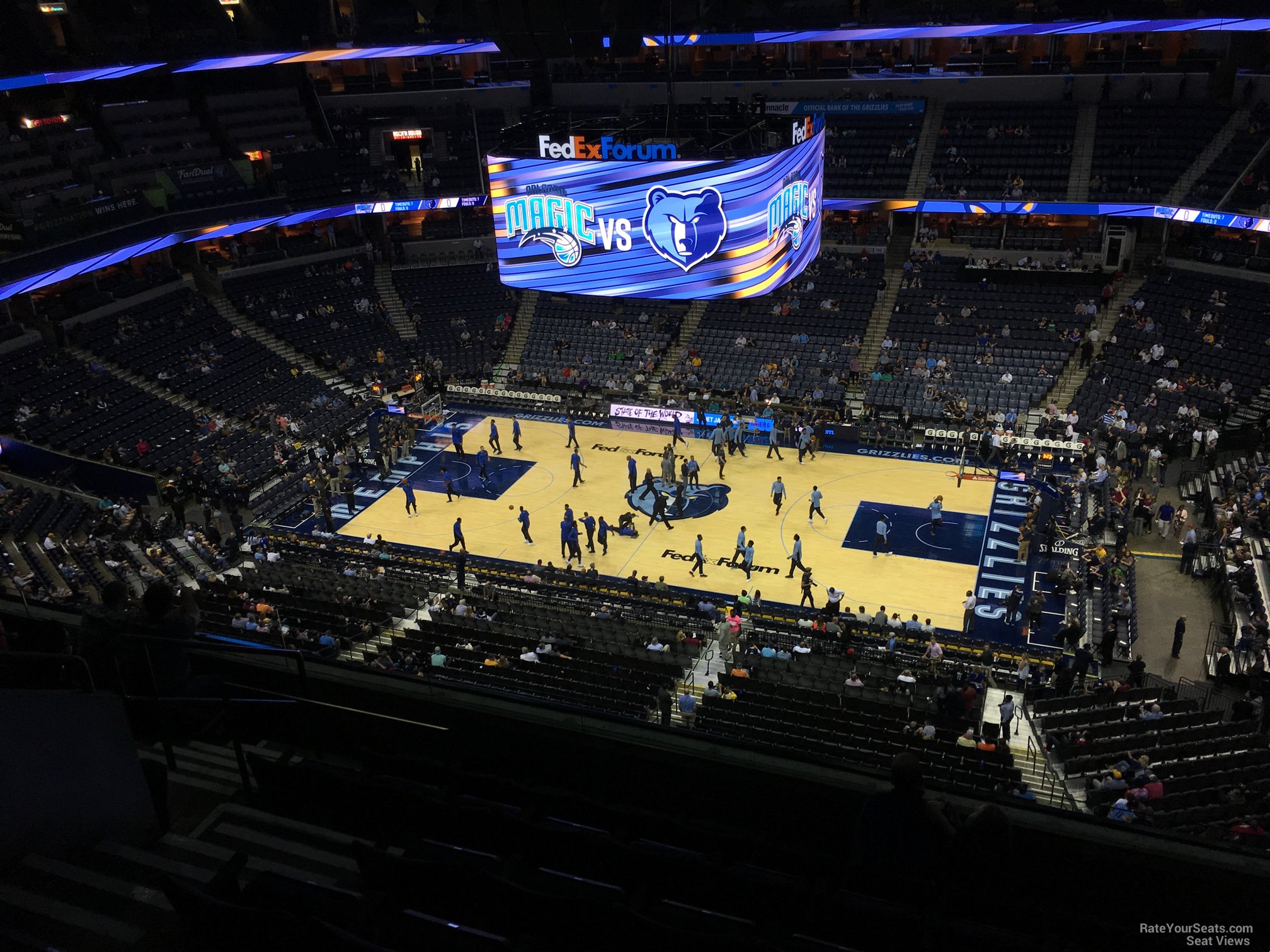 section 226, row f seat view  for basketball - fedex forum