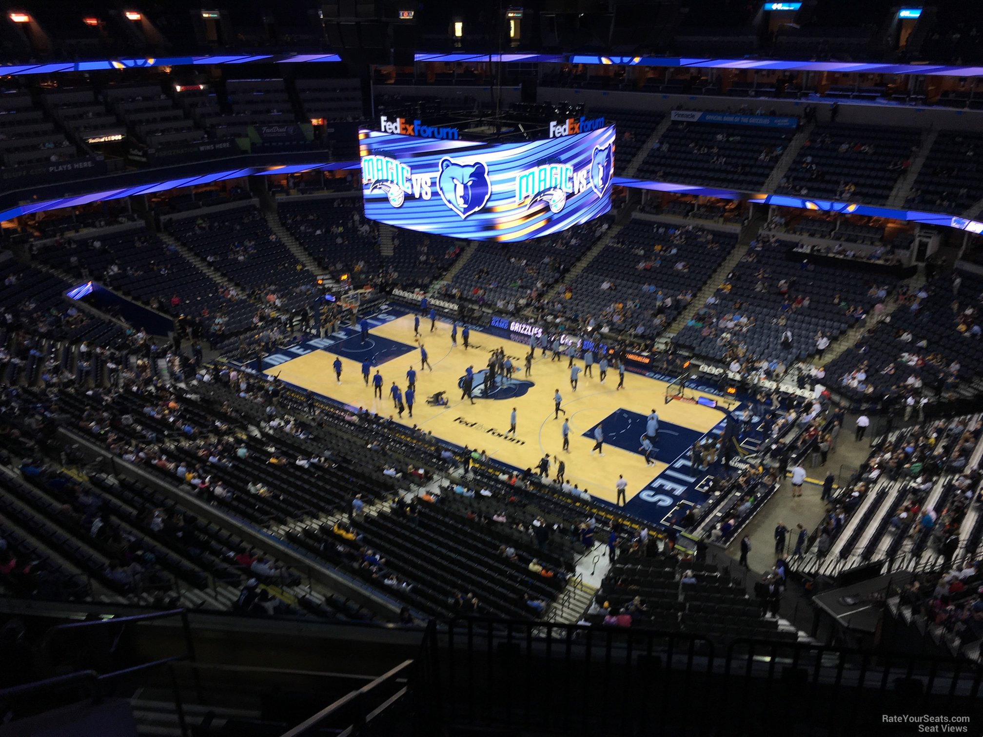 section 228, row f seat view  for basketball - fedex forum