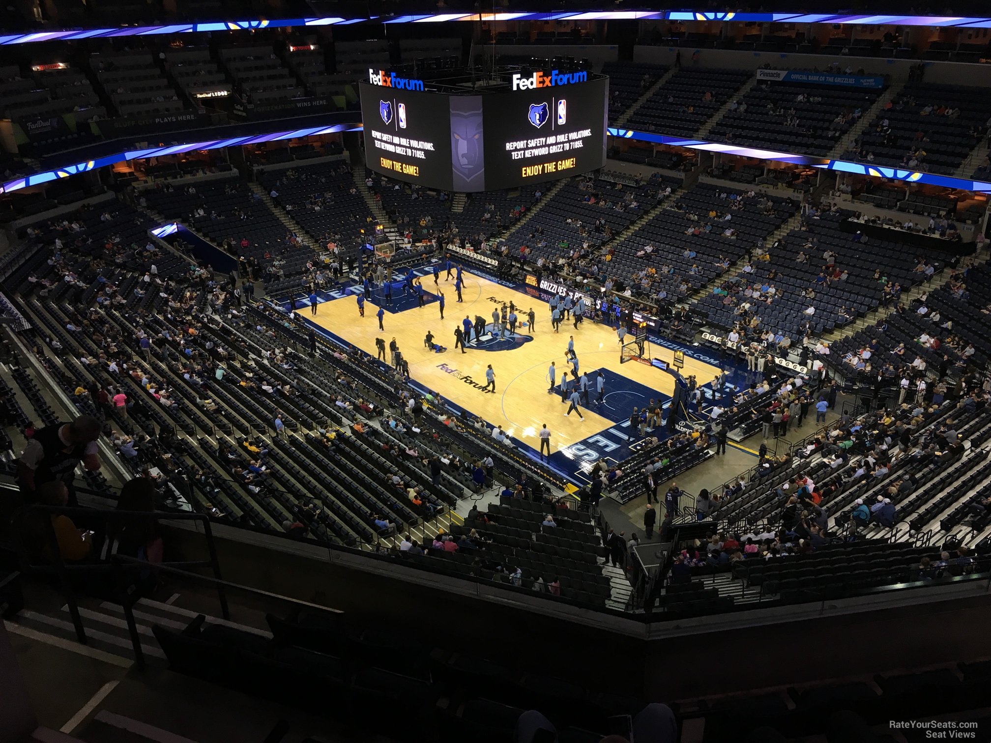 section 229, row f seat view  for basketball - fedexforum