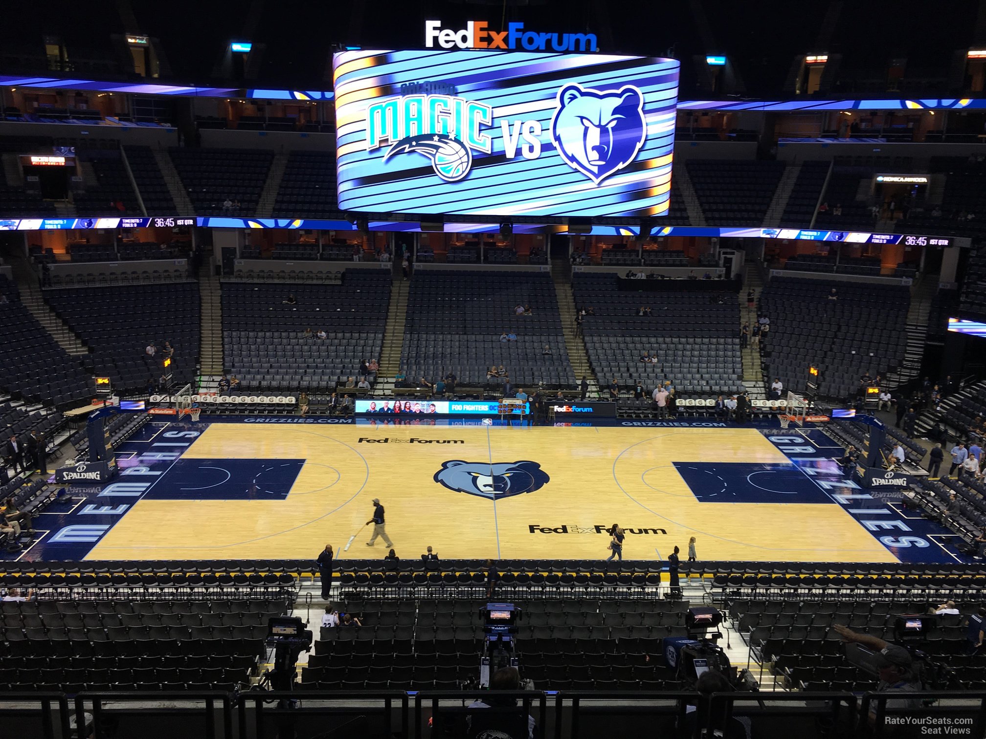 section p11, row h seat view  for basketball - fedex forum