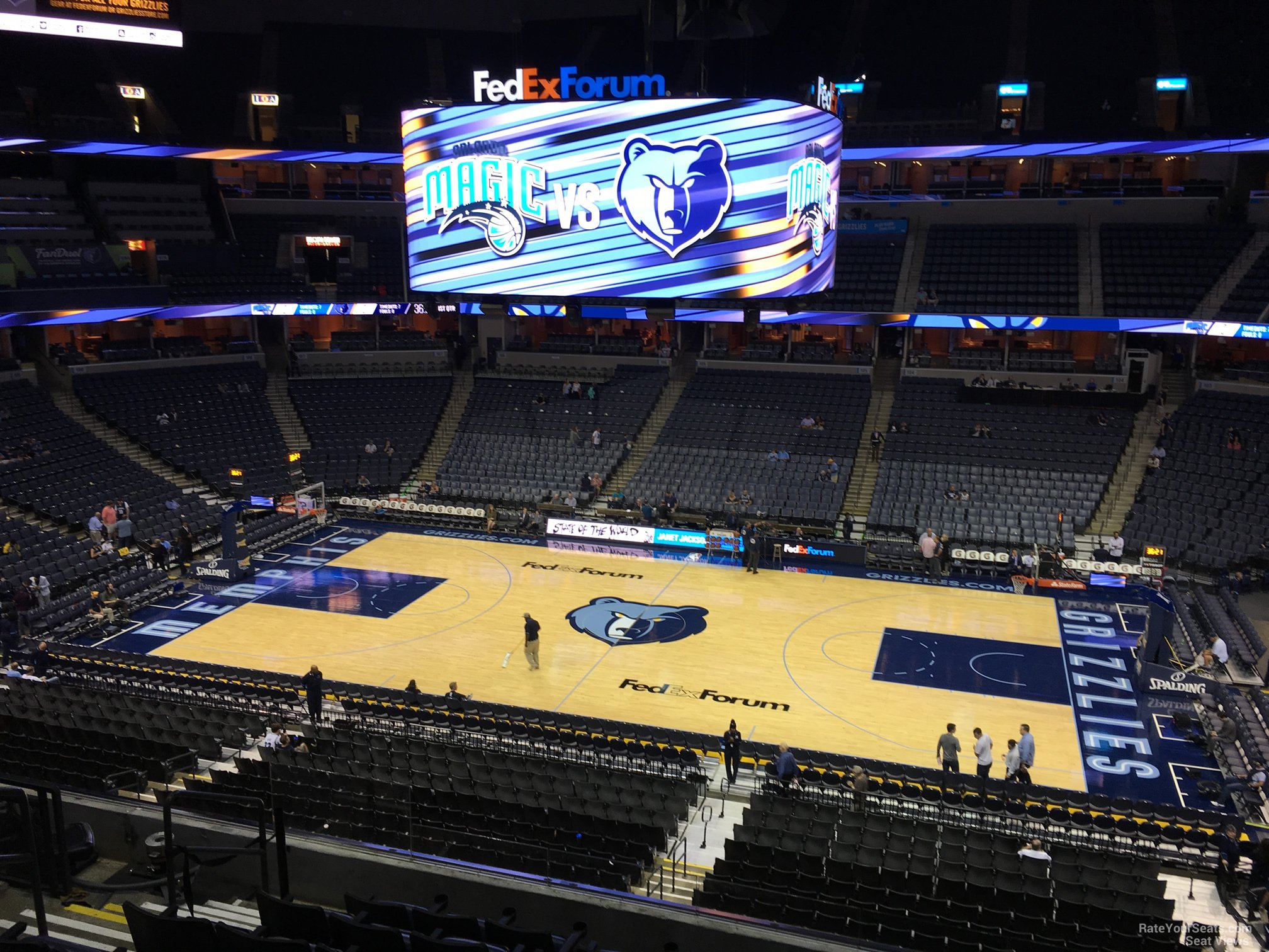 section p12, row h seat view  for basketball - fedex forum