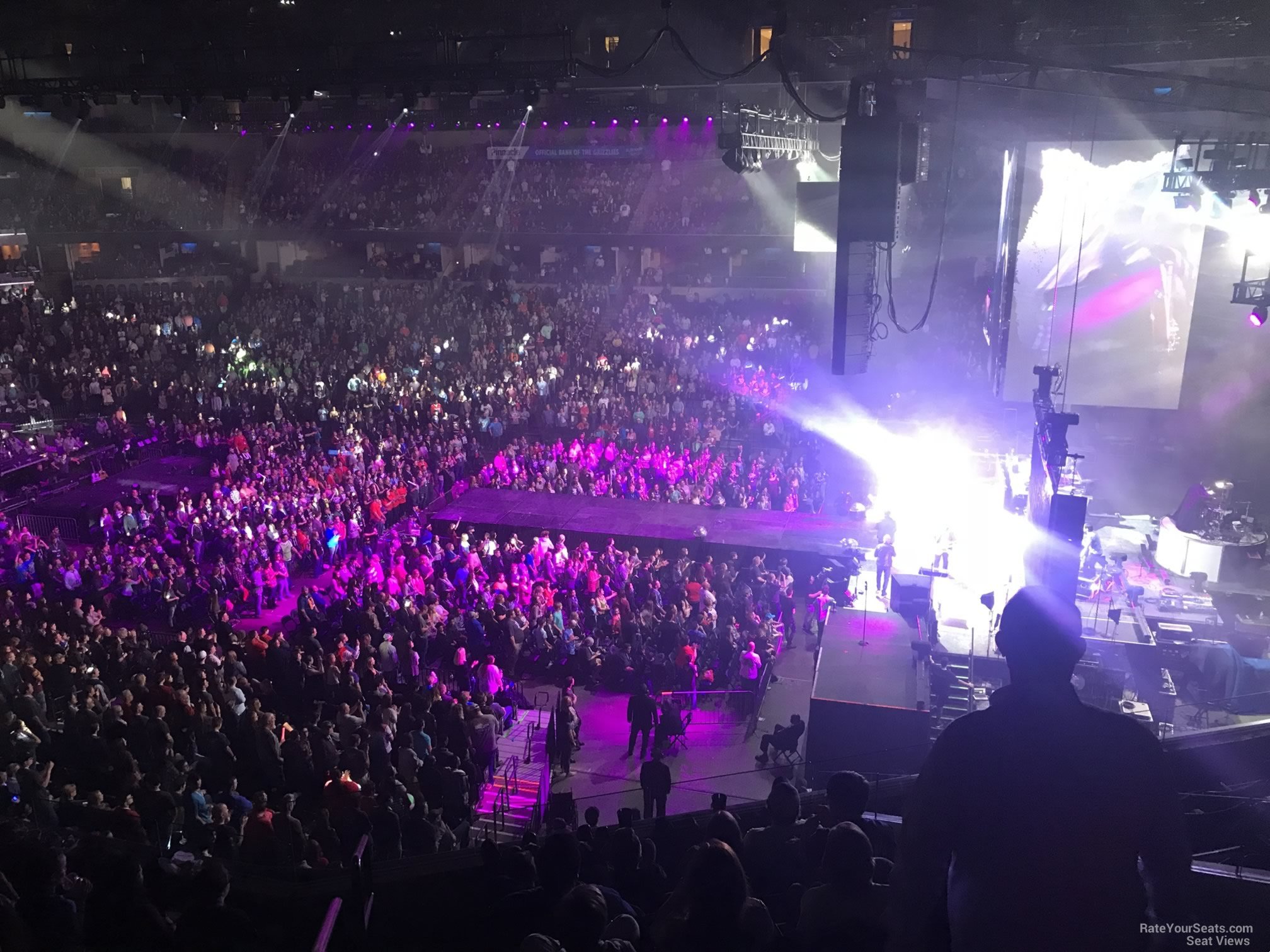 section p14, row g seat view  for concert - fedex forum