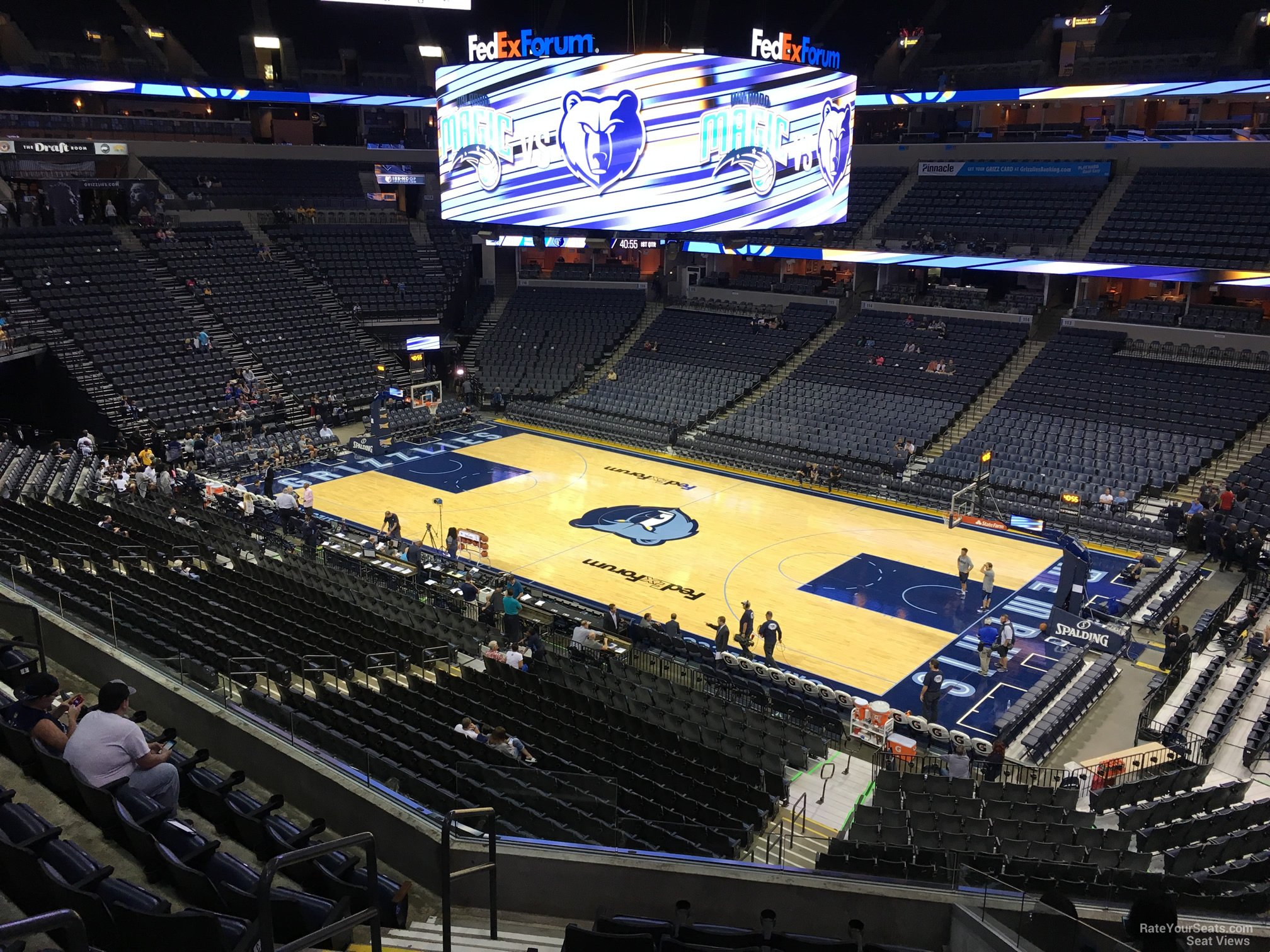 section p7, row h seat view  for basketball - fedex forum