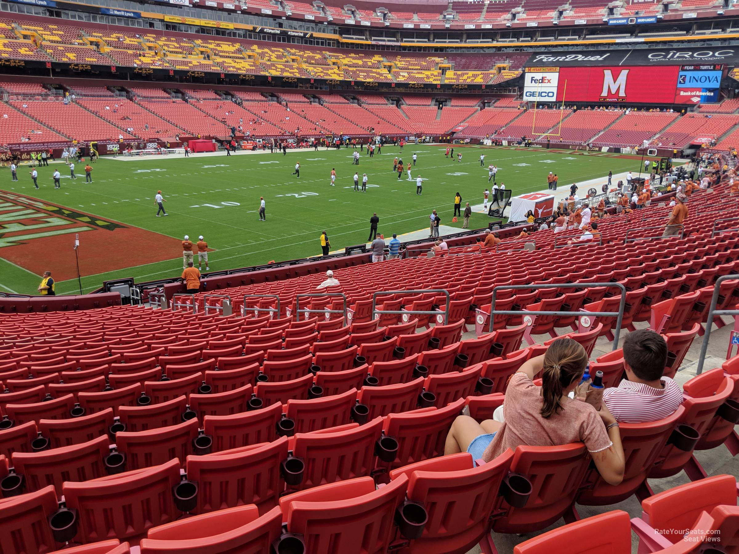 section 127, row 25 seat view  for football - northwest stadium