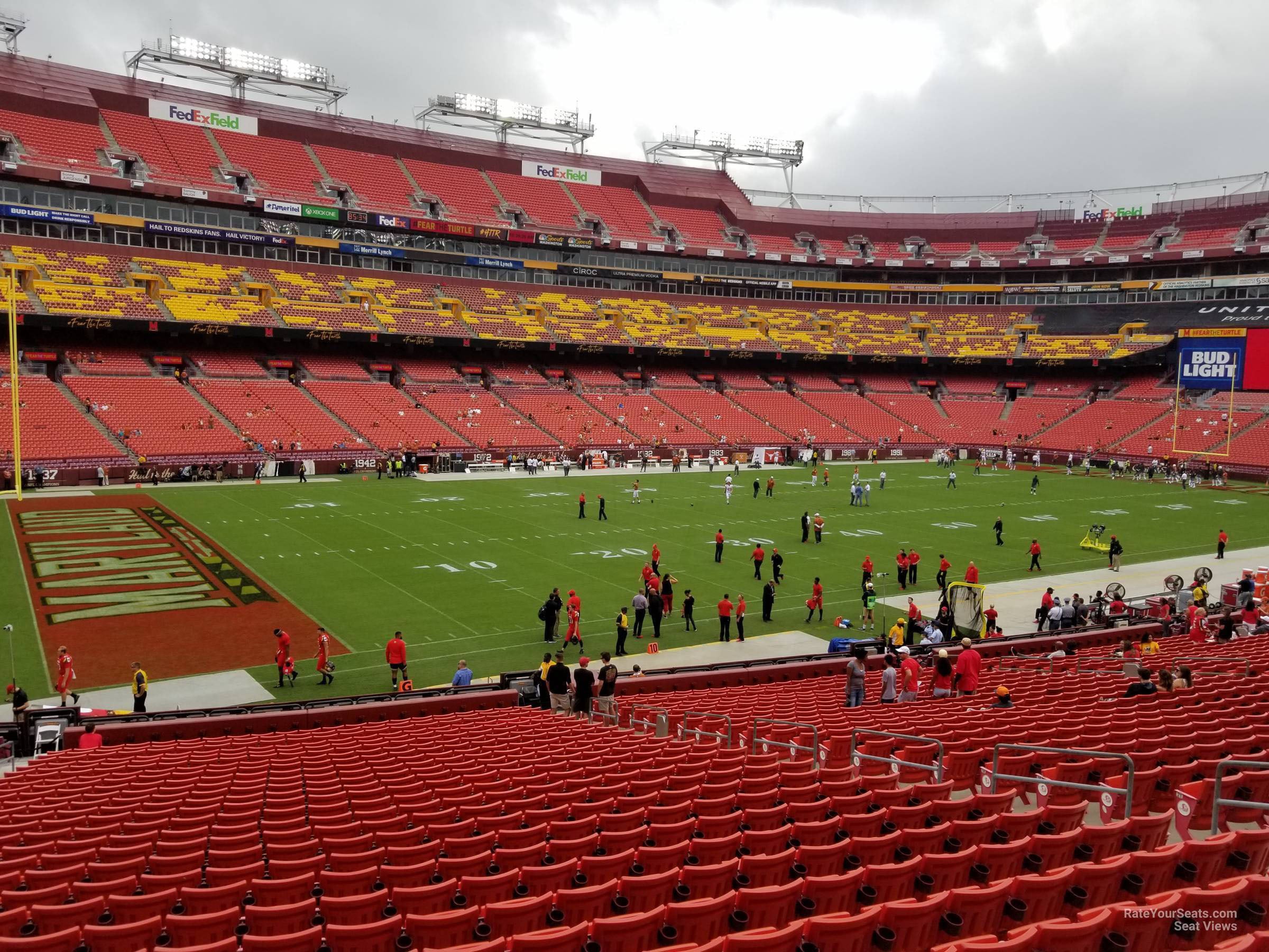 section 205, row 1 seat view for football - northwest stadium