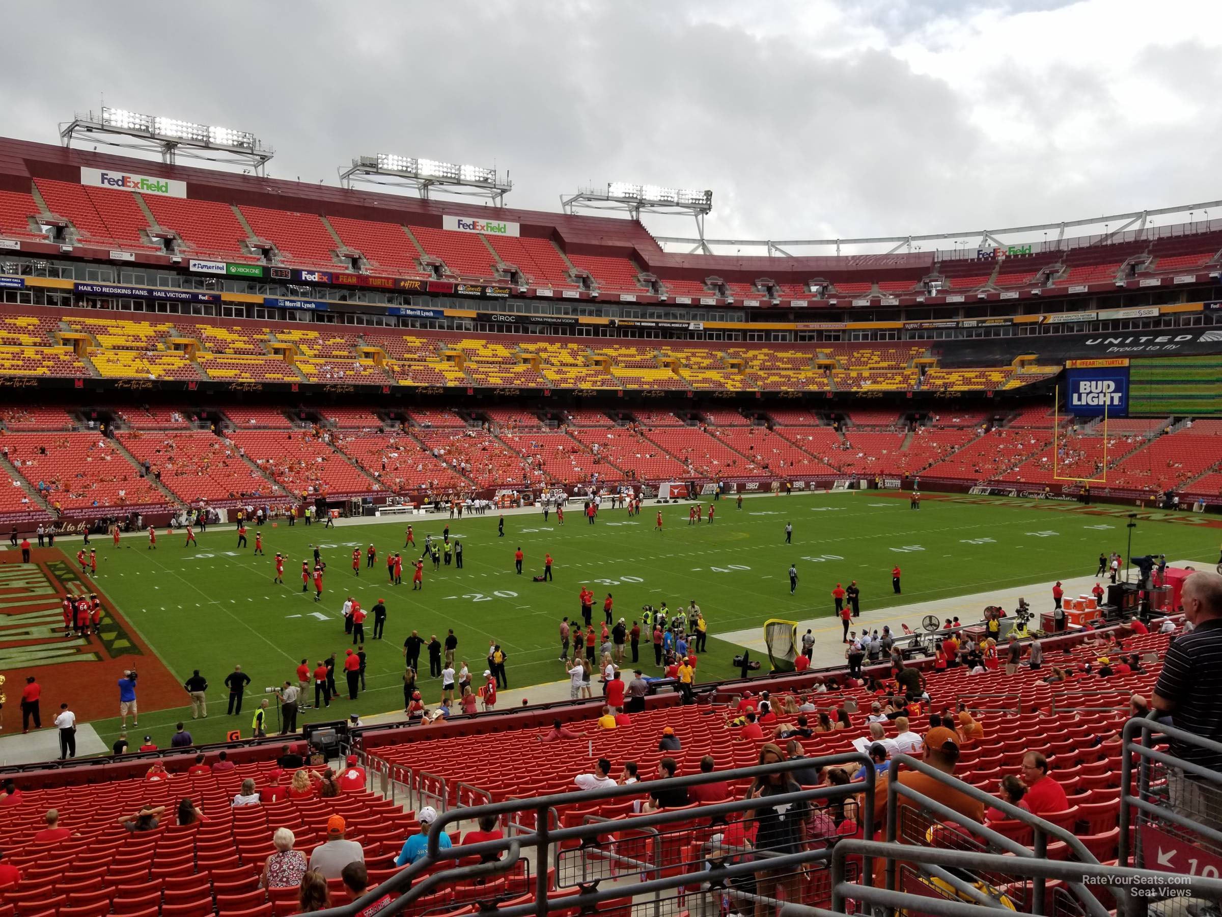 section 205, row 5 seat view for football - northwest stadium