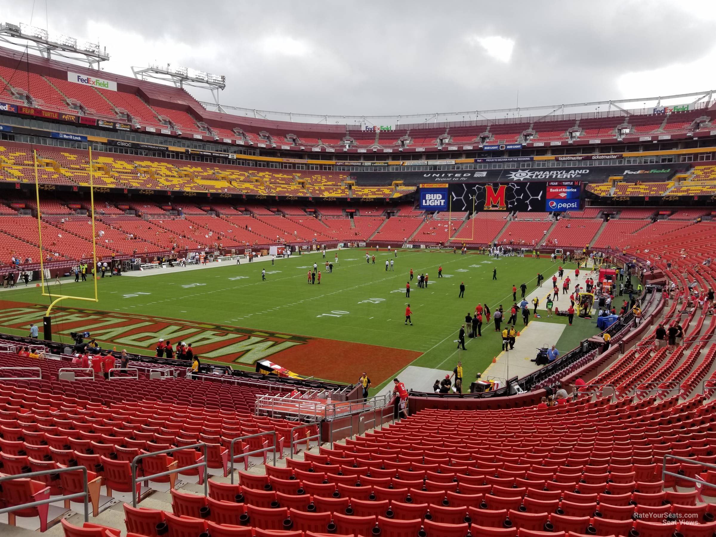 section 208, row 1 seat view  for football - northwest stadium