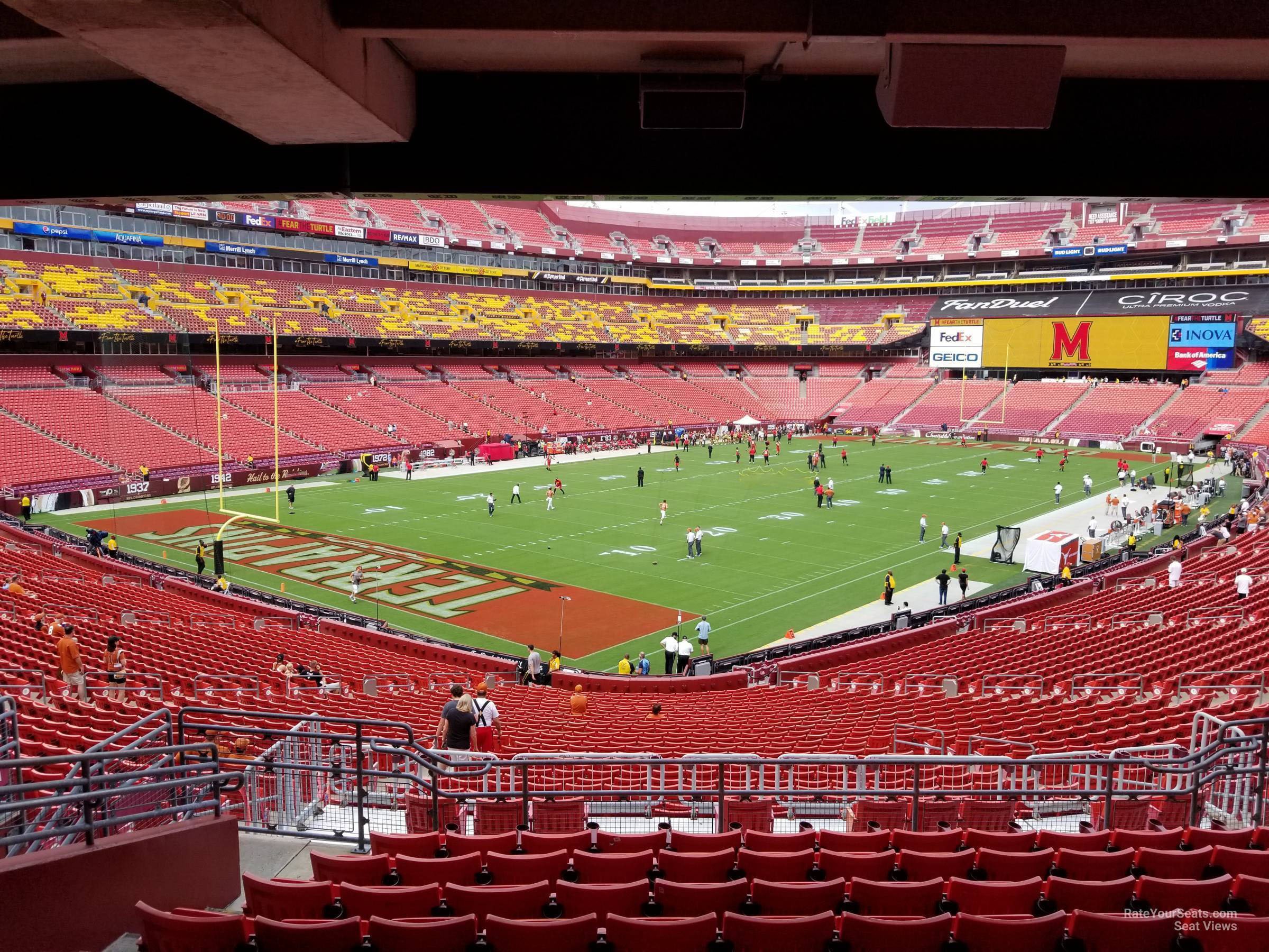 section 228, row 10 seat view  - fedexfield