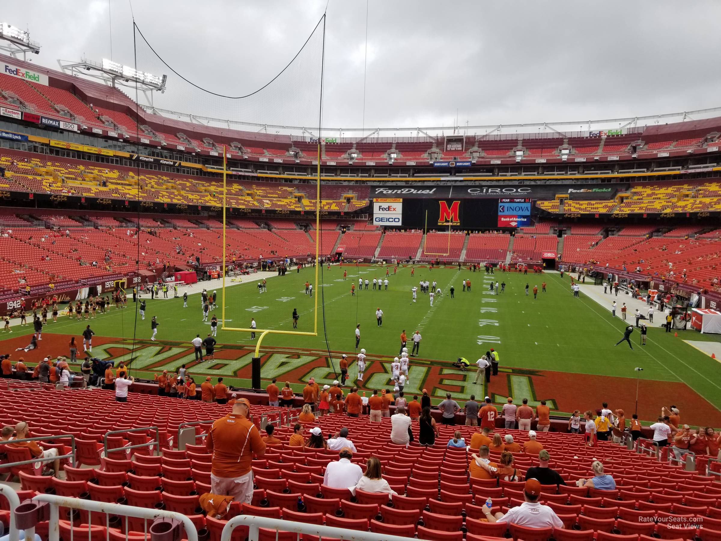 section 231, row 1 seat view  - fedexfield