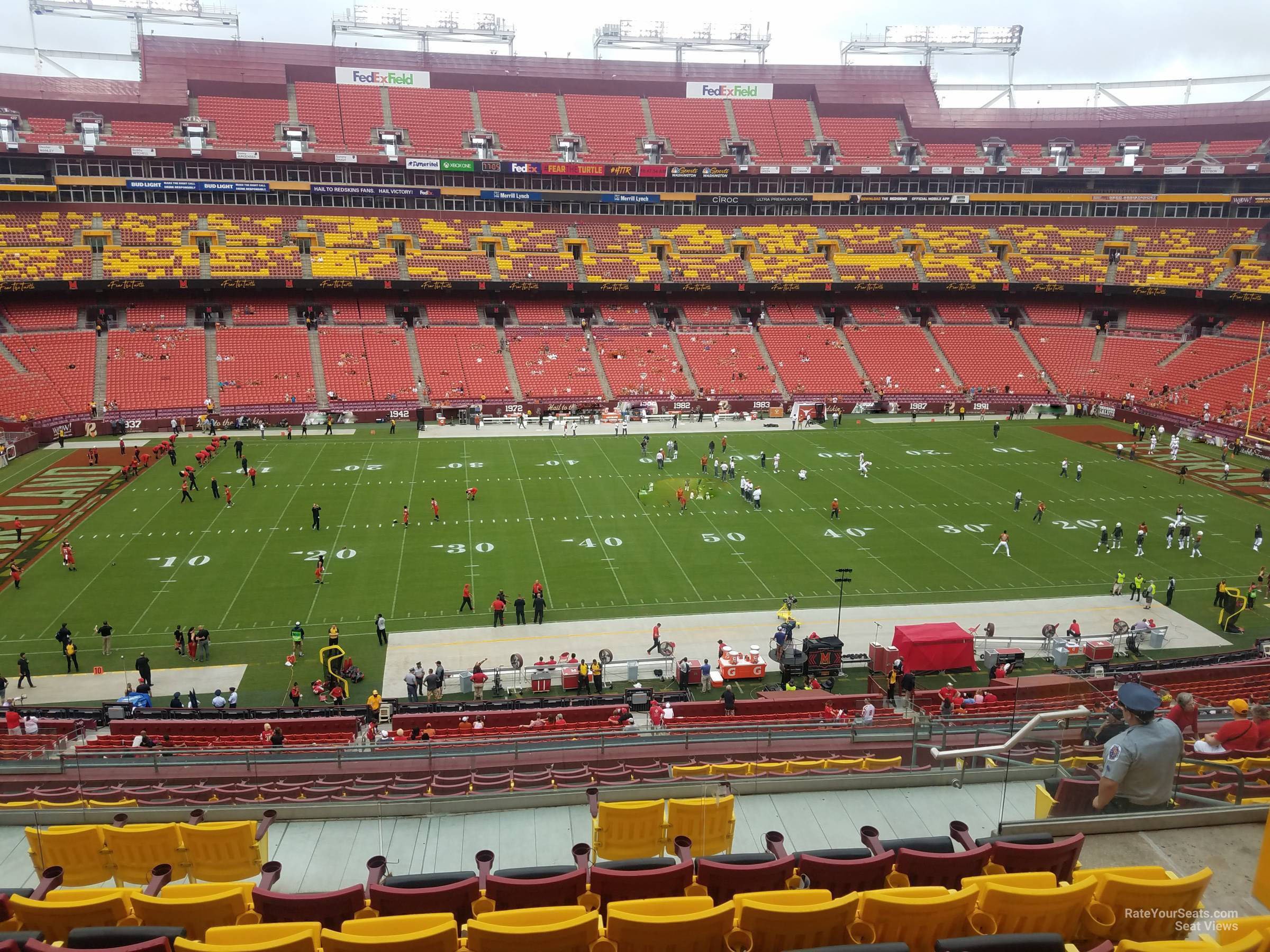 zone a club 302, row 16 seat view  - fedexfield