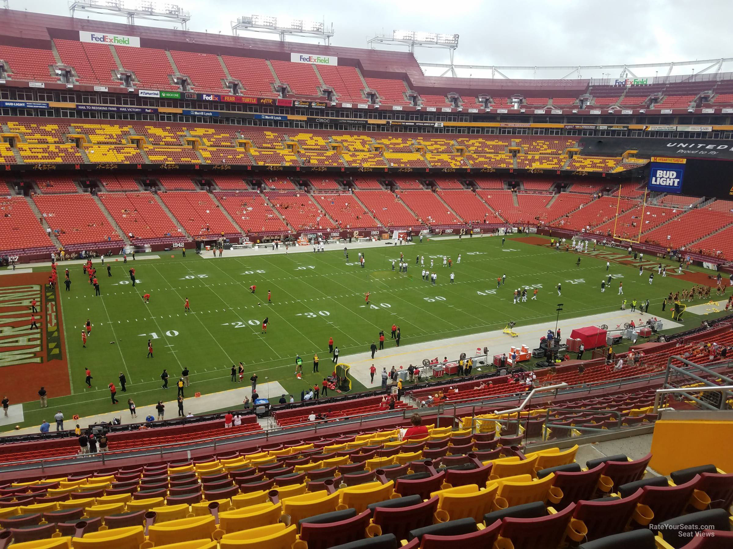 zone b club 304, row 16 seat view  for football - northwest stadium