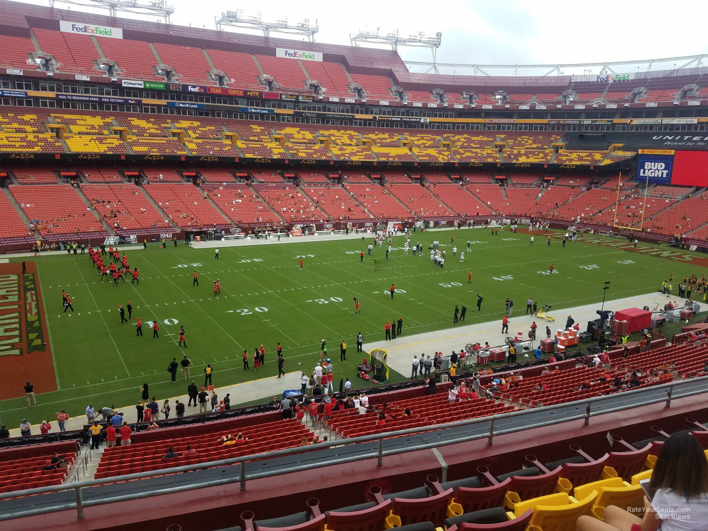 zone b club 304, row 6 seat view  for football - northwest stadium