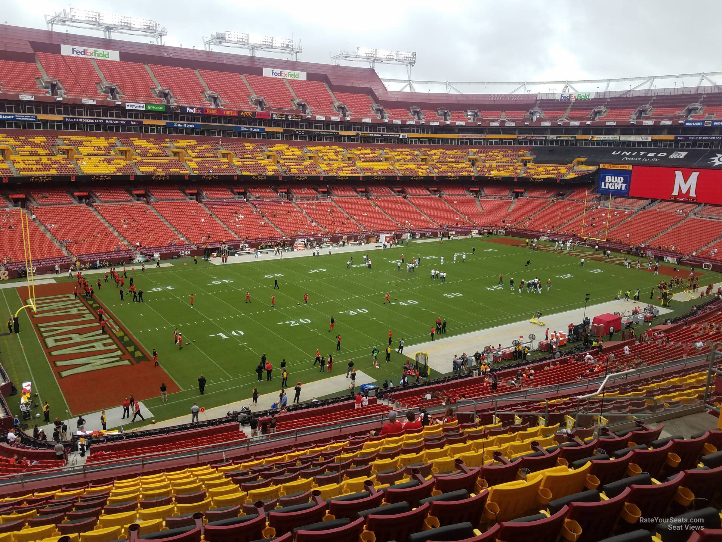 zone b club 305, row 16 seat view  for football - northwest stadium