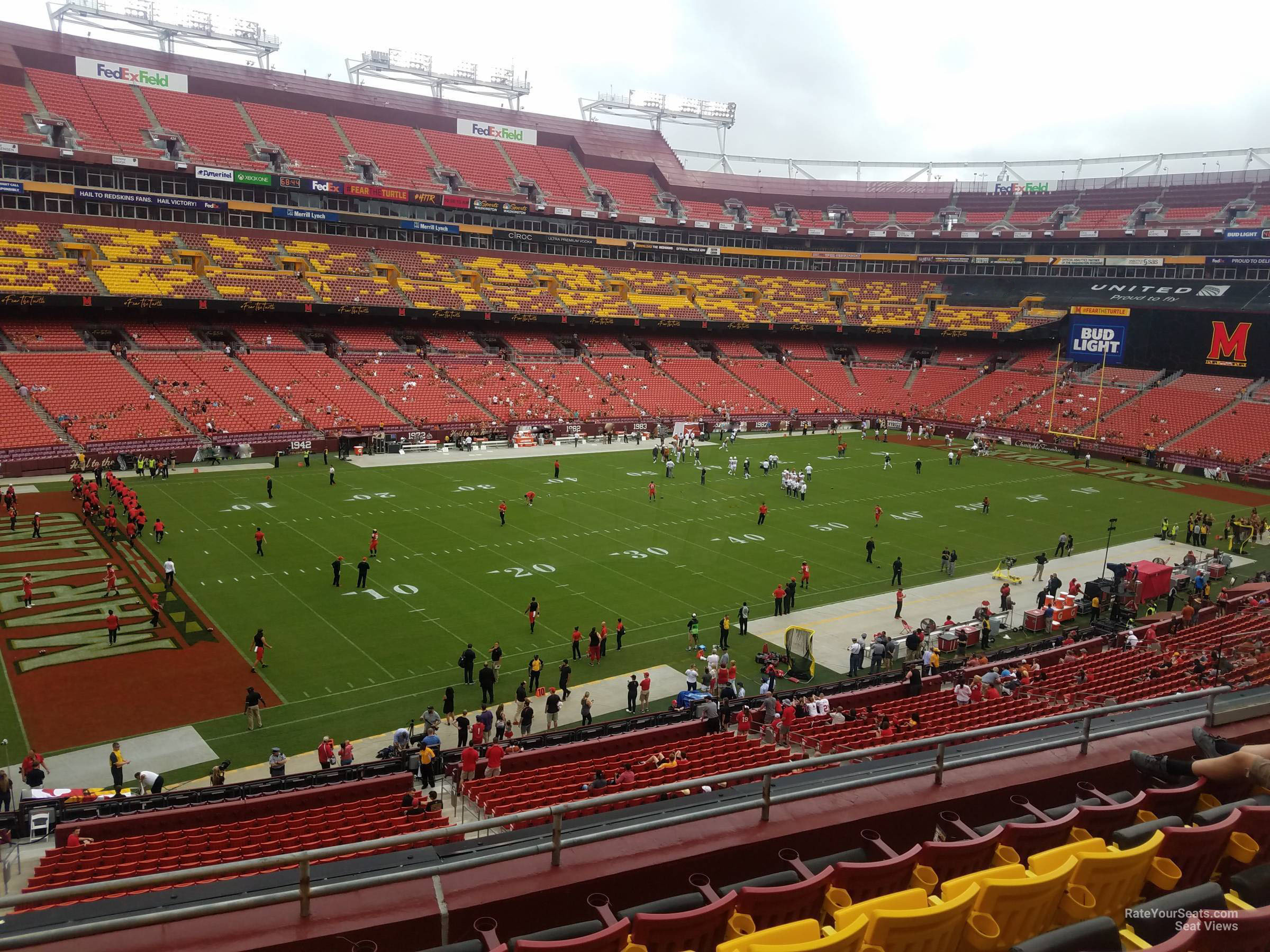 zone b club 305, row 6 seat view  for football - northwest stadium