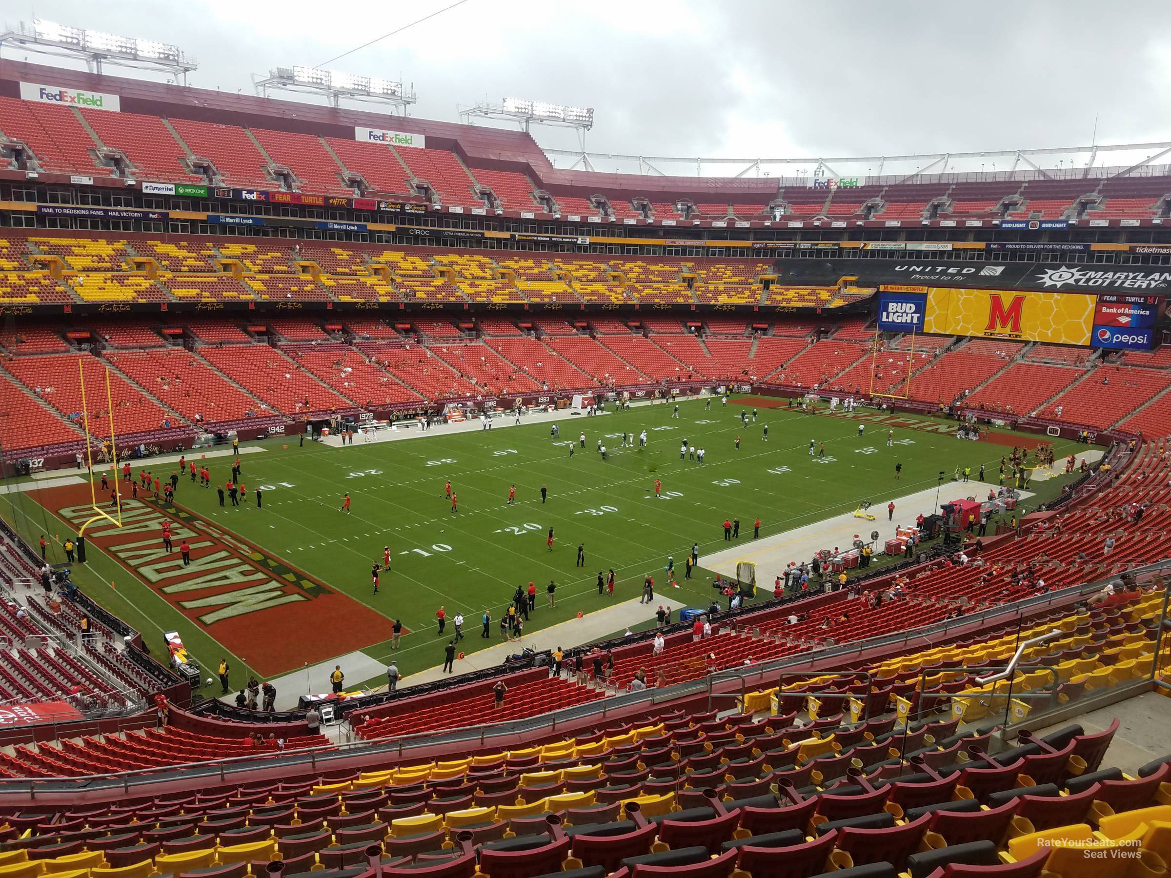 zone d club 306, row 16 seat view  for football - northwest stadium