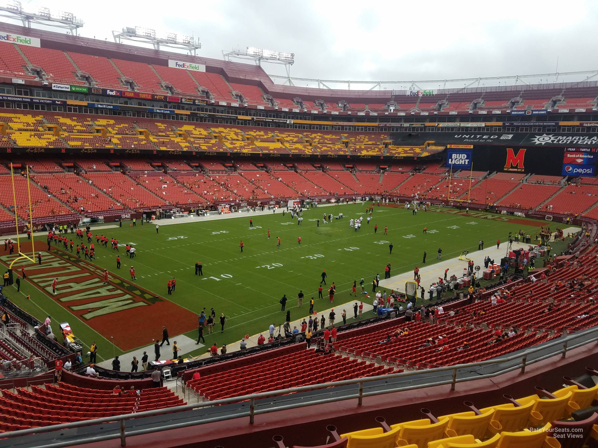 zone d club 306, row 6 seat view  for football - northwest stadium