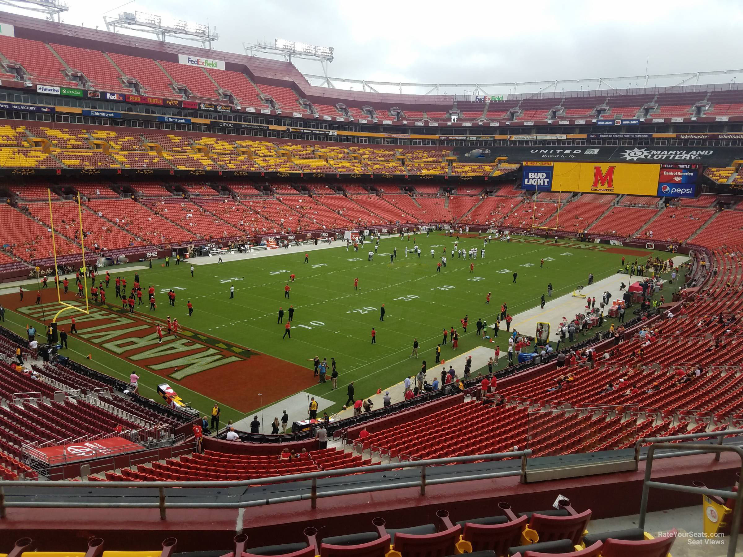 zone d club 307, row 6 seat view  for football - northwest stadium