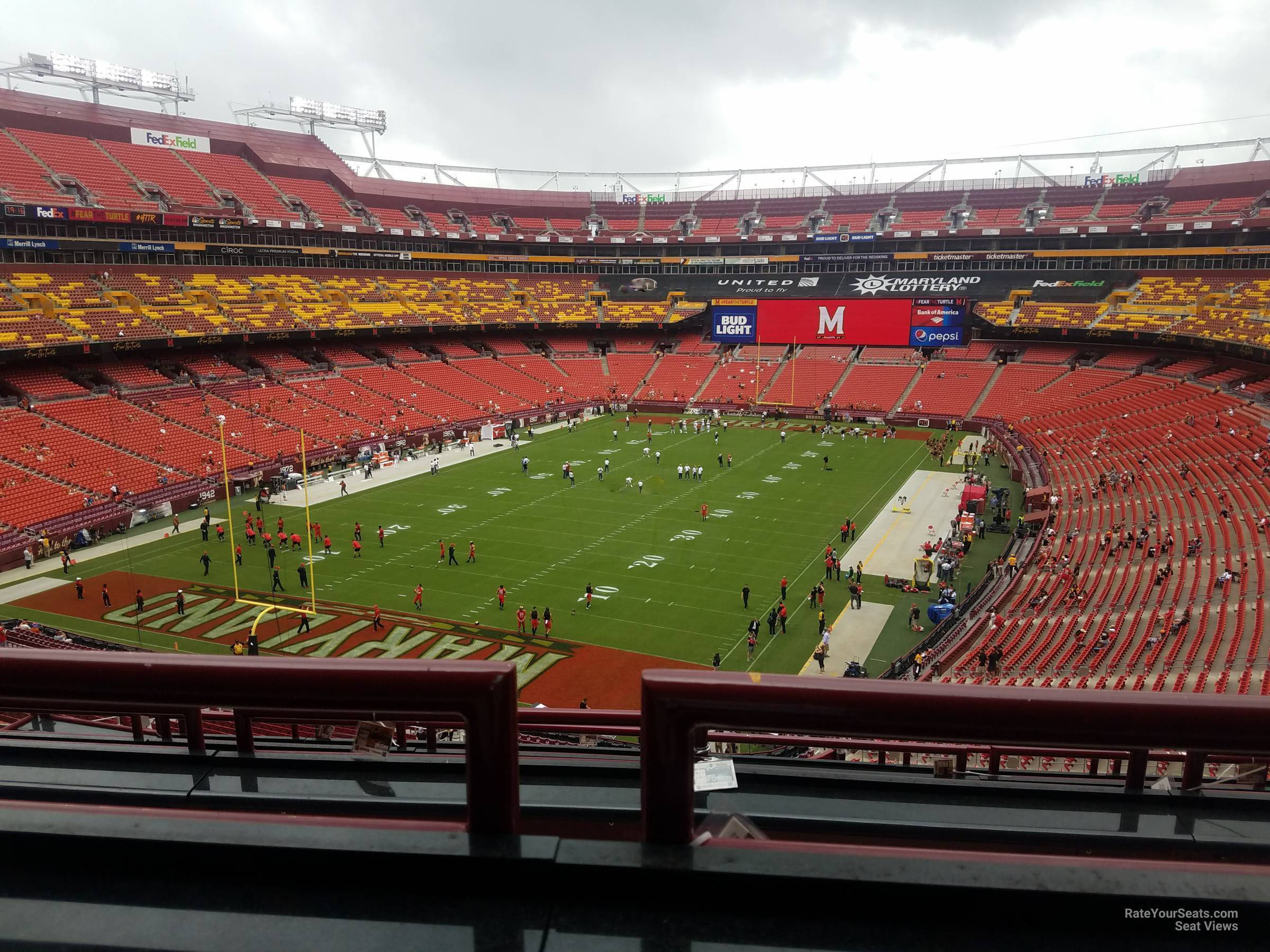 zone d club 308, row 16 seat view  - fedexfield