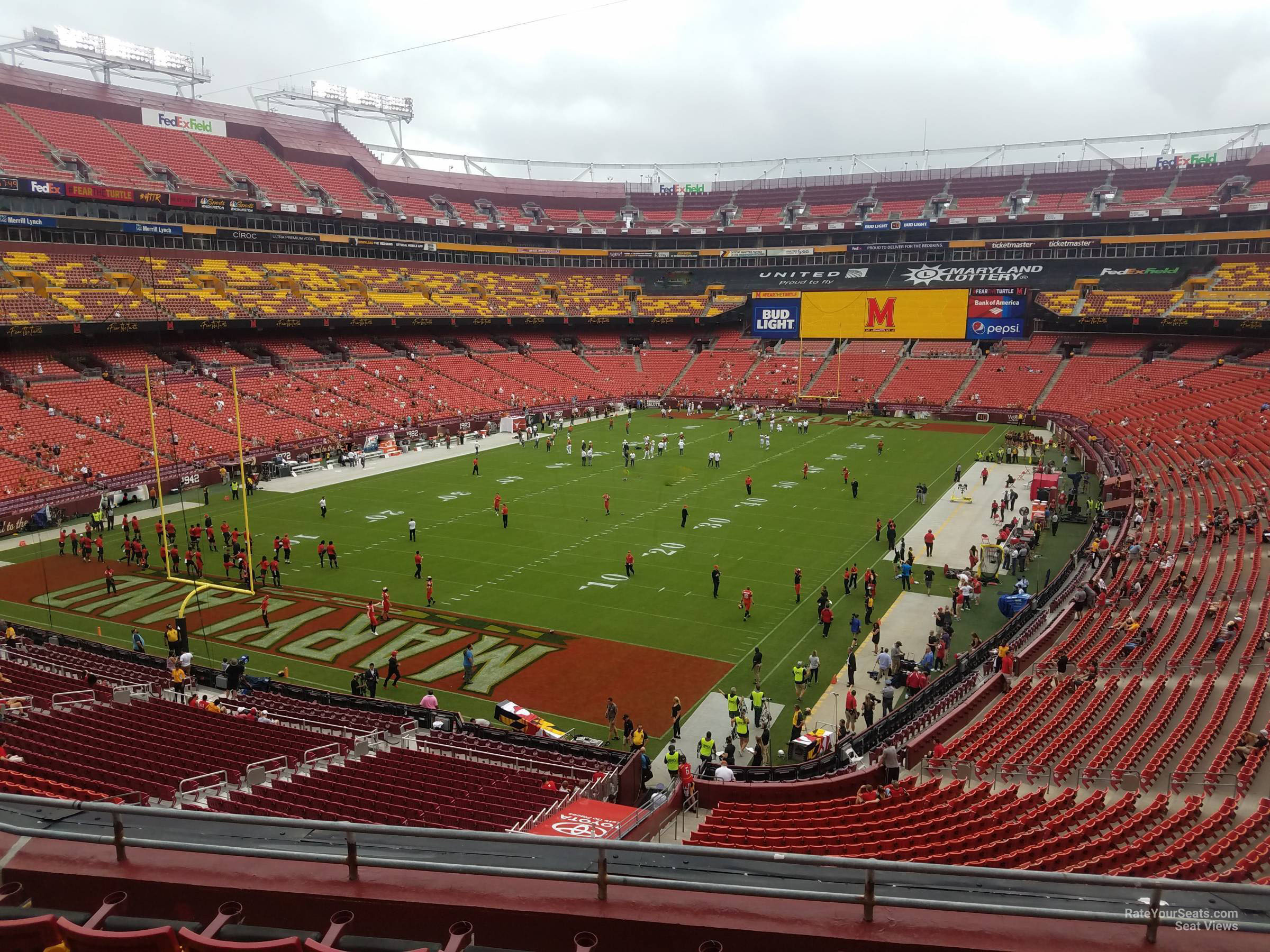 zone d club 308, row 6 seat view  for football - northwest stadium