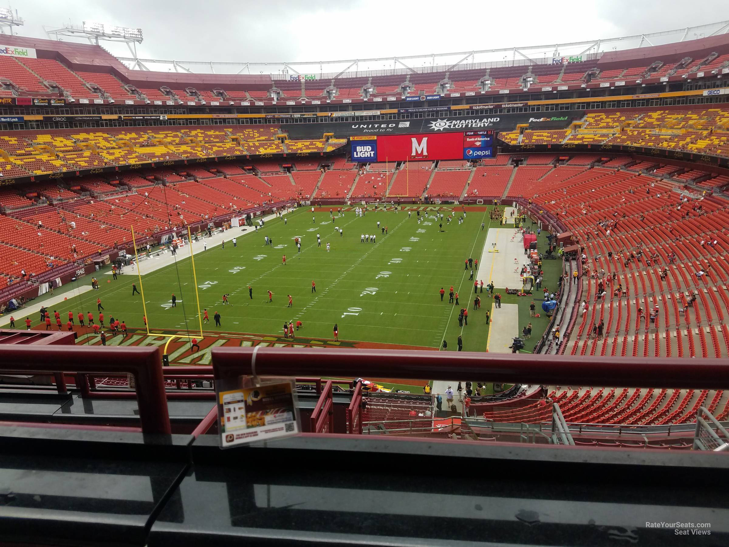 zone d club 309, row 16 seat view for football - northwest stadium