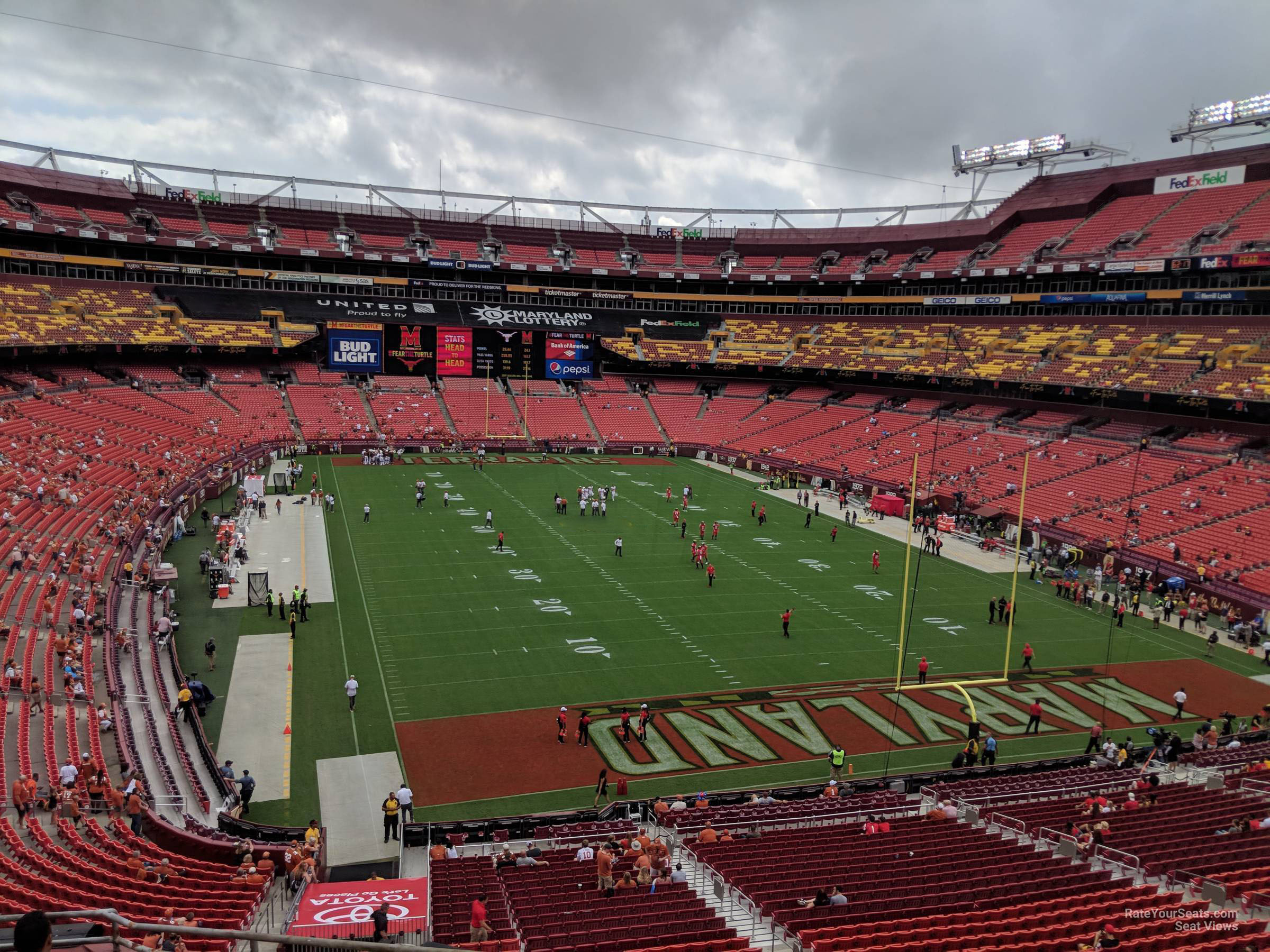 zone d club 313, row 9 seat view  for football - northwest stadium