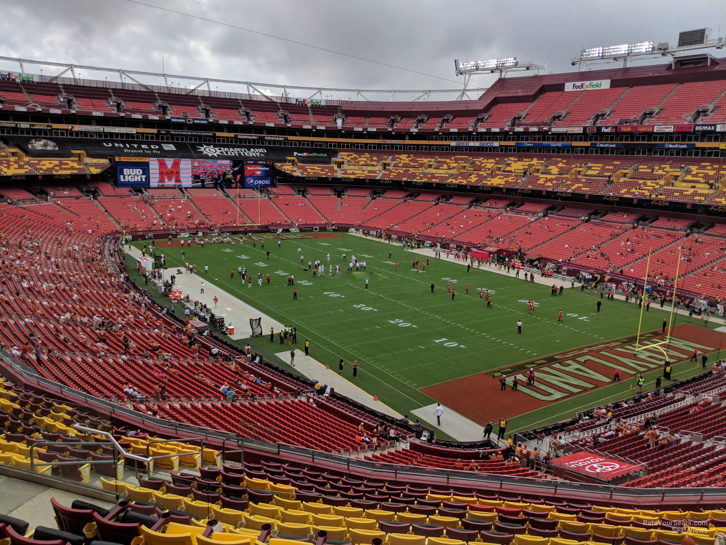 zone d club 315, row 16 seat view  for football - northwest stadium