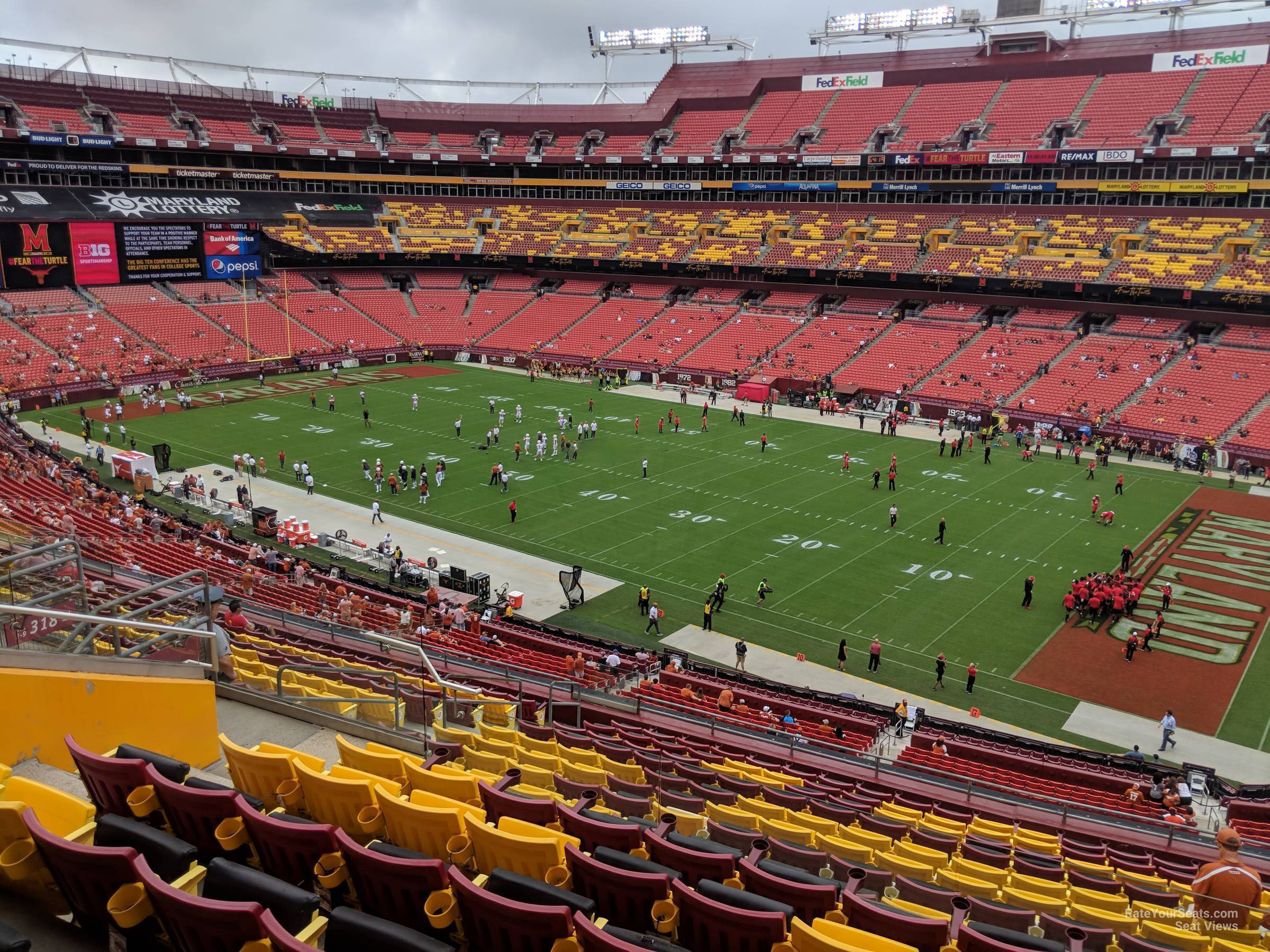 zone b club 317, row 16 seat view  for football - northwest stadium