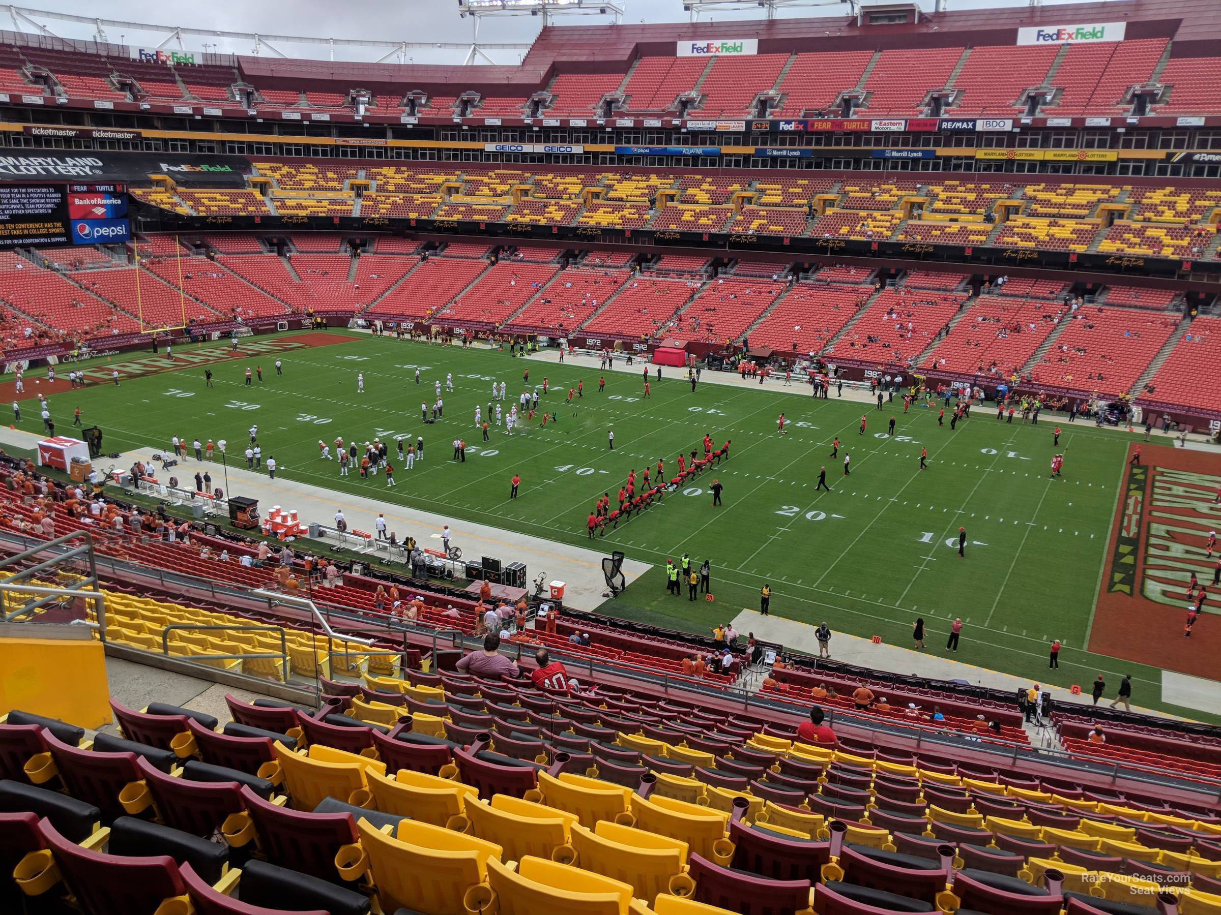 zone b club 318, row 16 seat view for football - northwest stadium