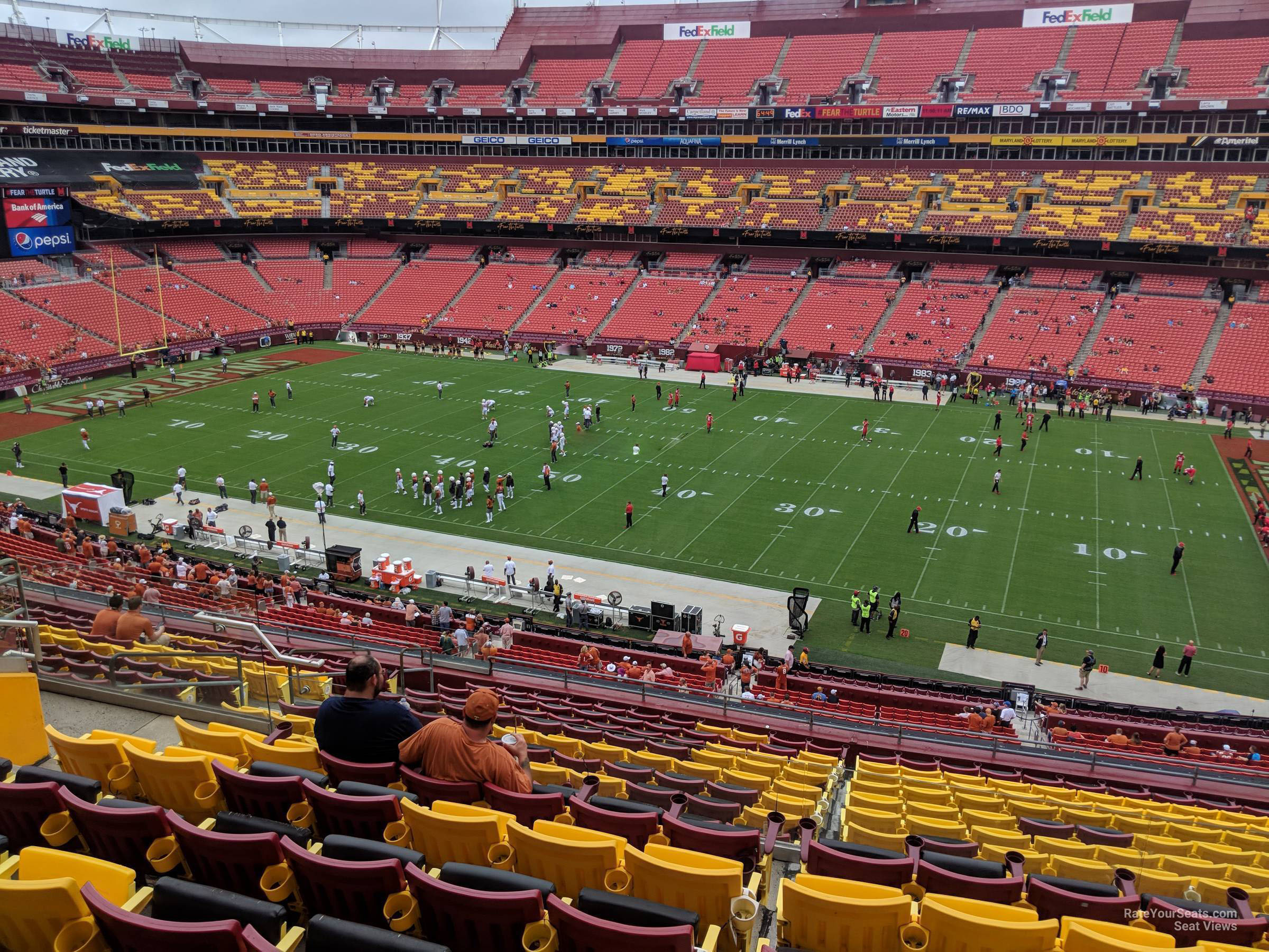 zone a club 319, row 16 seat view  - fedexfield