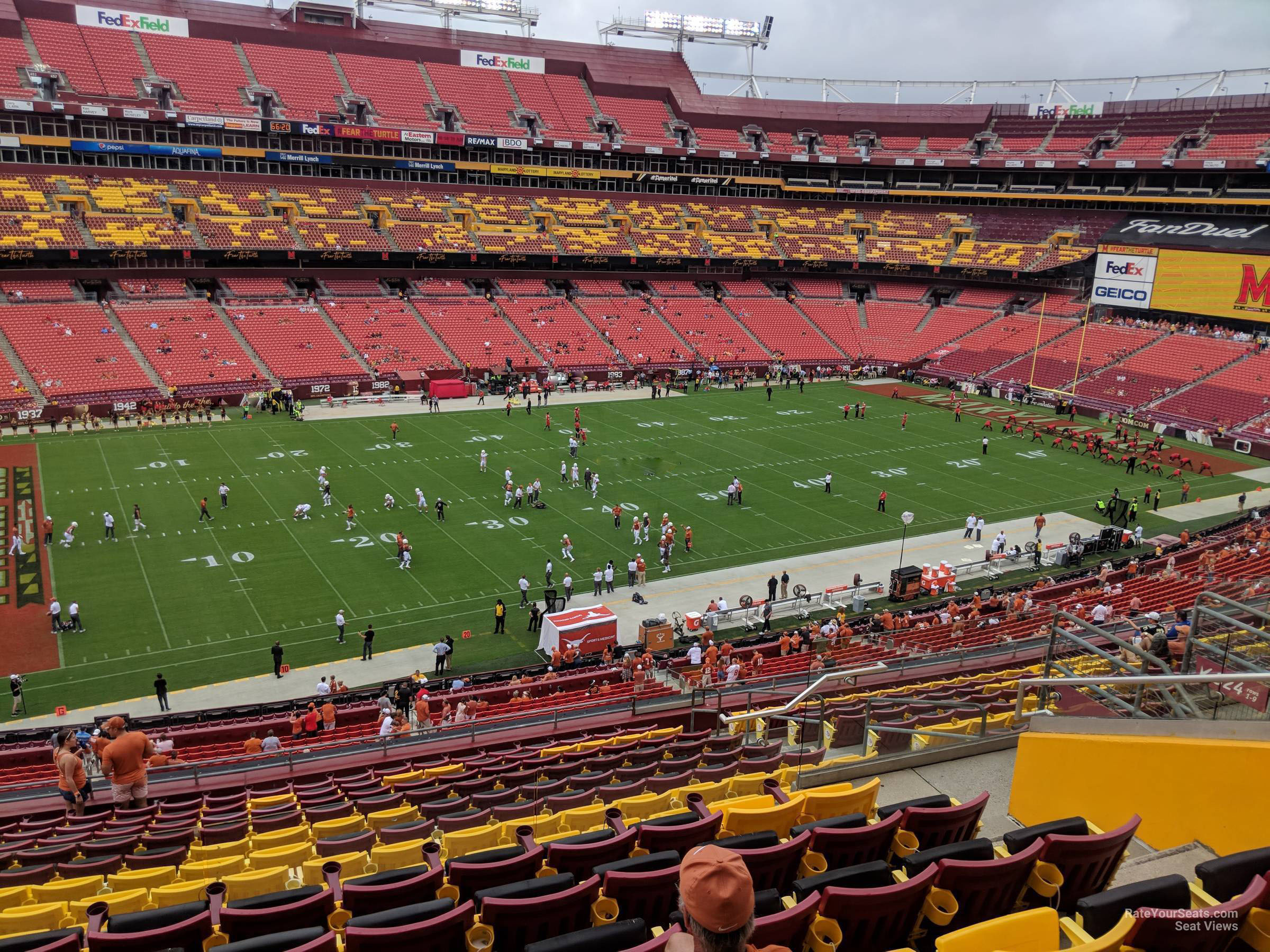 zone b club 325, row 16 seat view  for football - northwest stadium