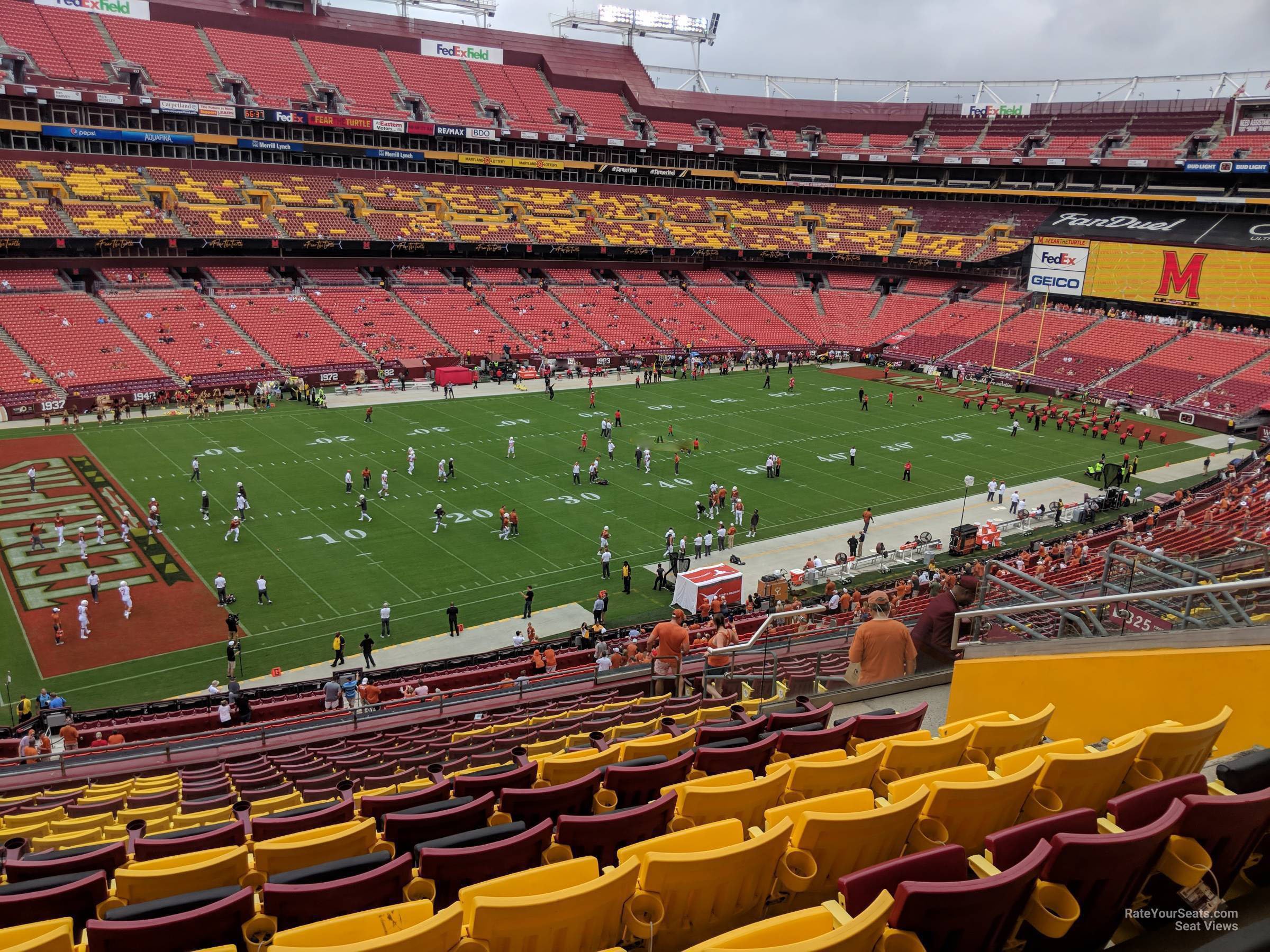 zone b club 326, row 16 seat view  for football - northwest stadium