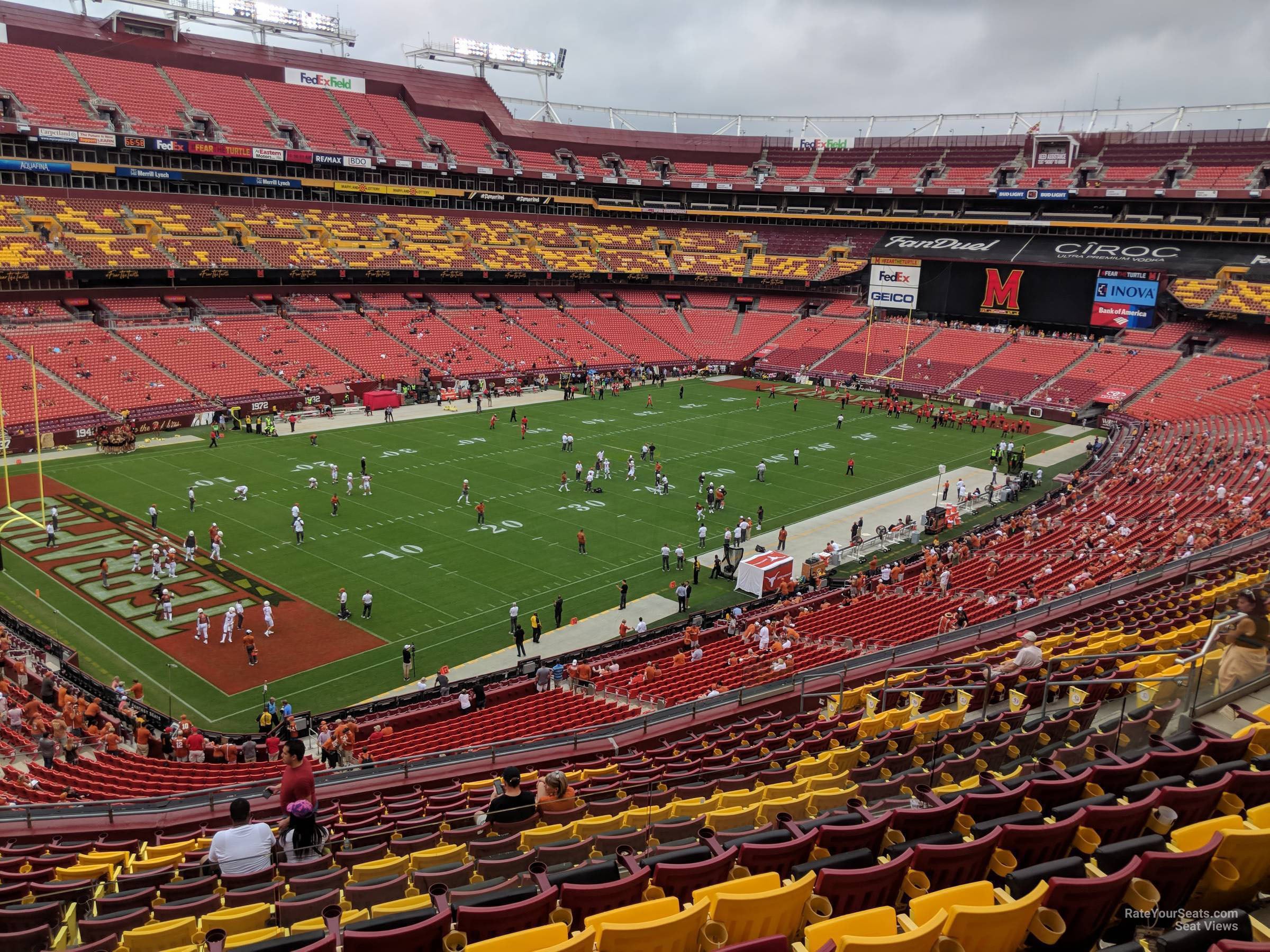 zone d club 327, row 16 seat view  for football - northwest stadium