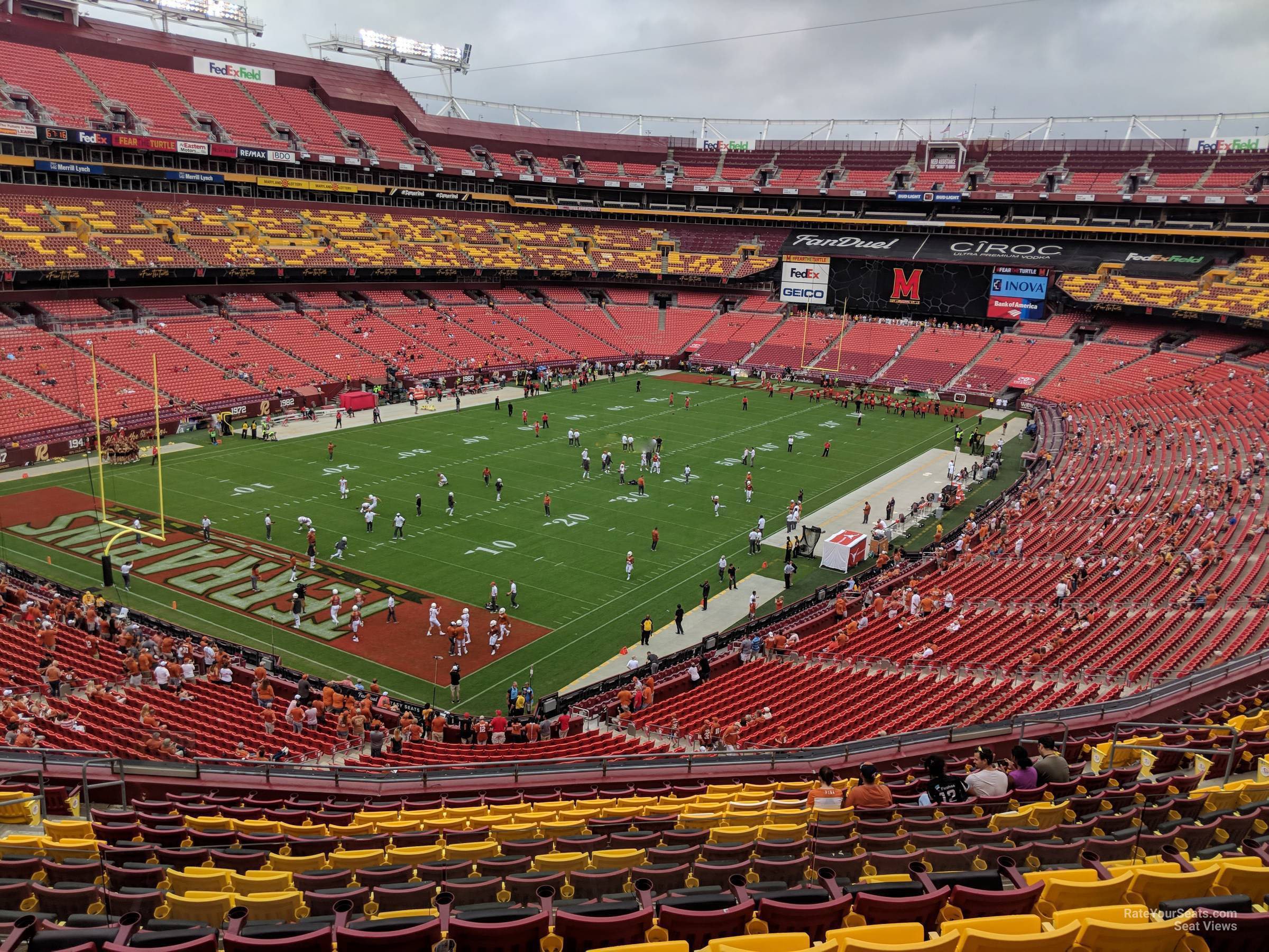 zone d club 328, row 26 seat view  for football - northwest stadium