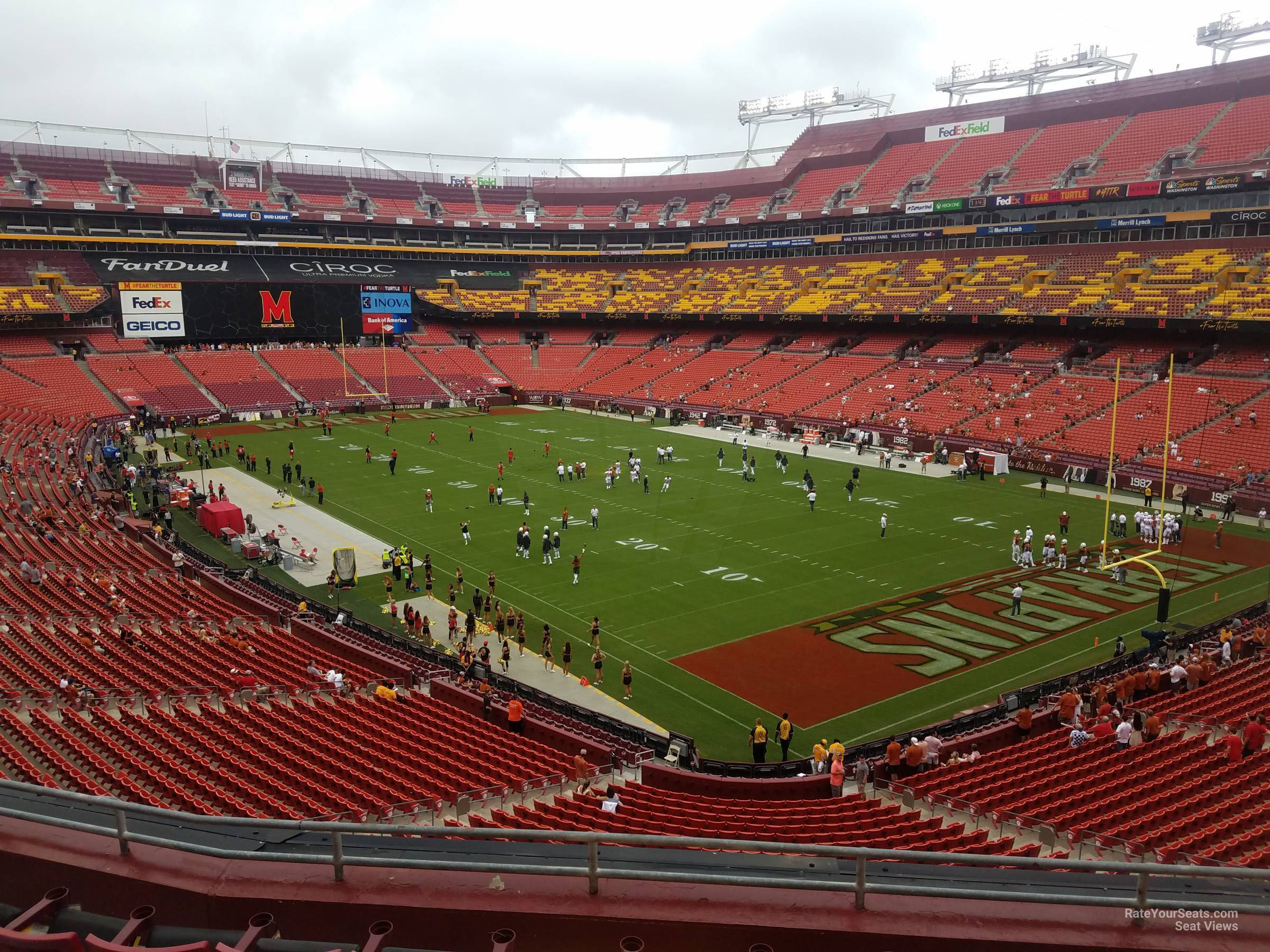 zone d club 336, row 6 seat view  for football - northwest stadium