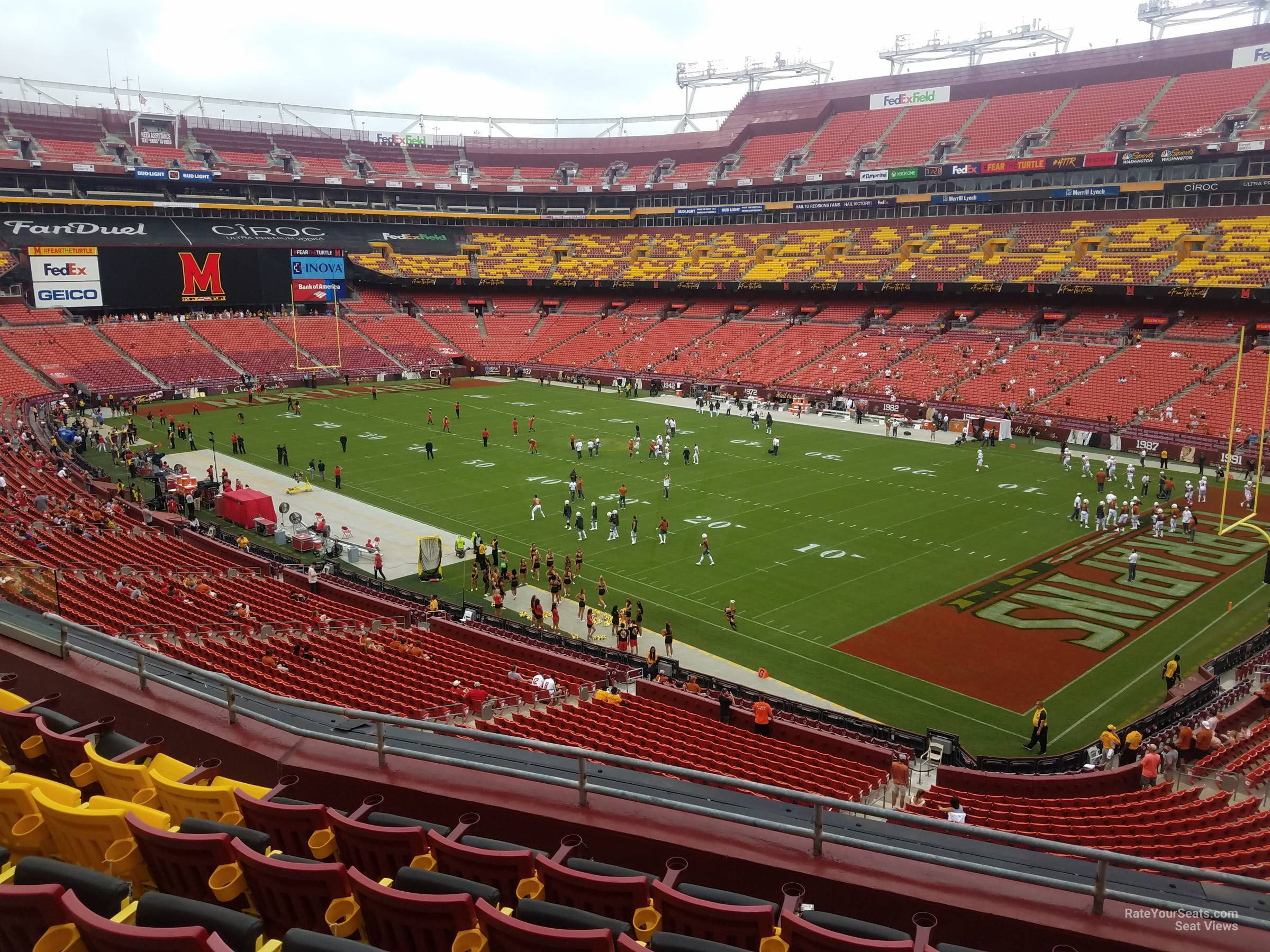 zone d club 337, row 6 seat view for football - northwest stadium