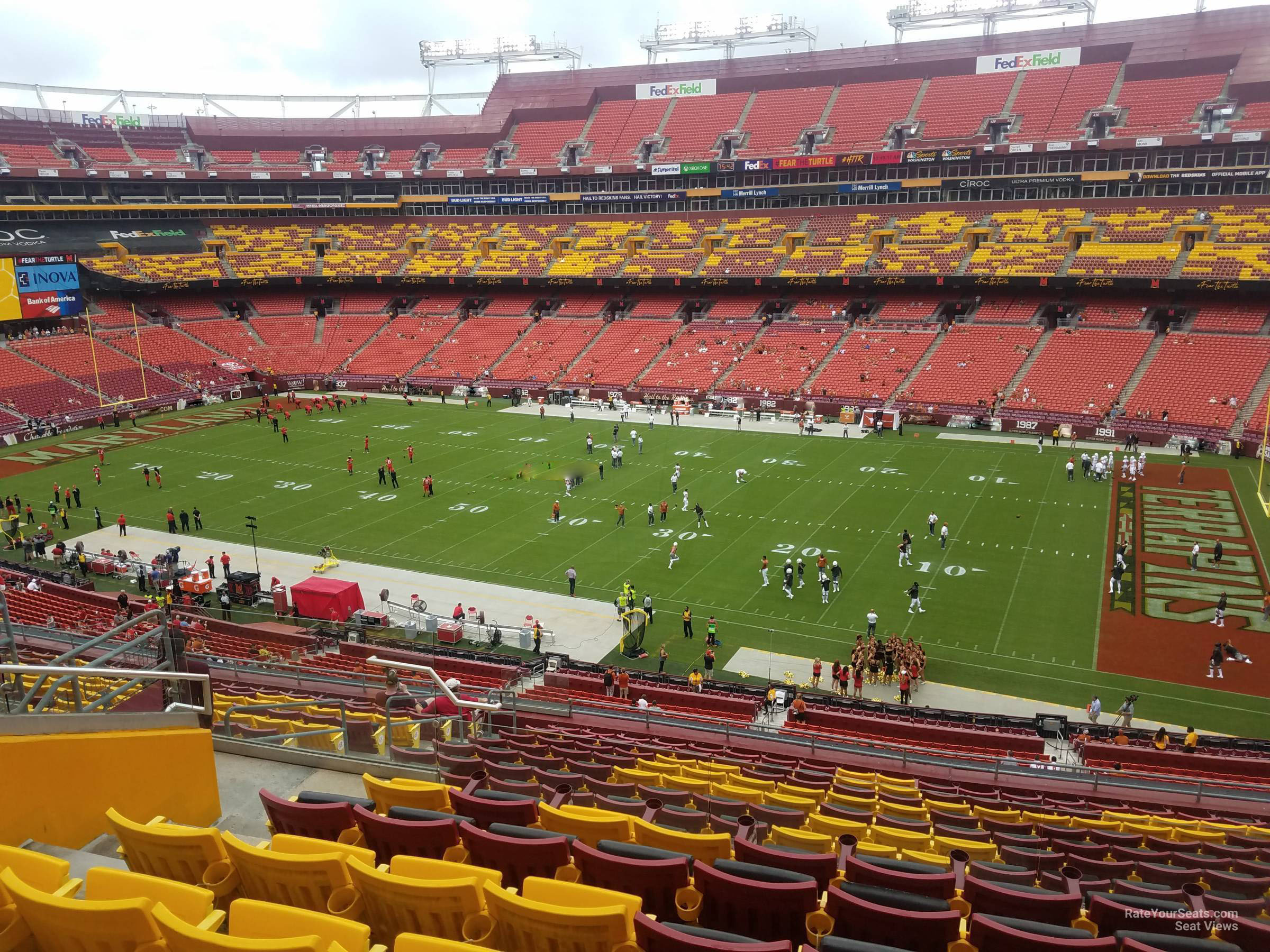 zone b club 339, row 16 seat view  for football - northwest stadium