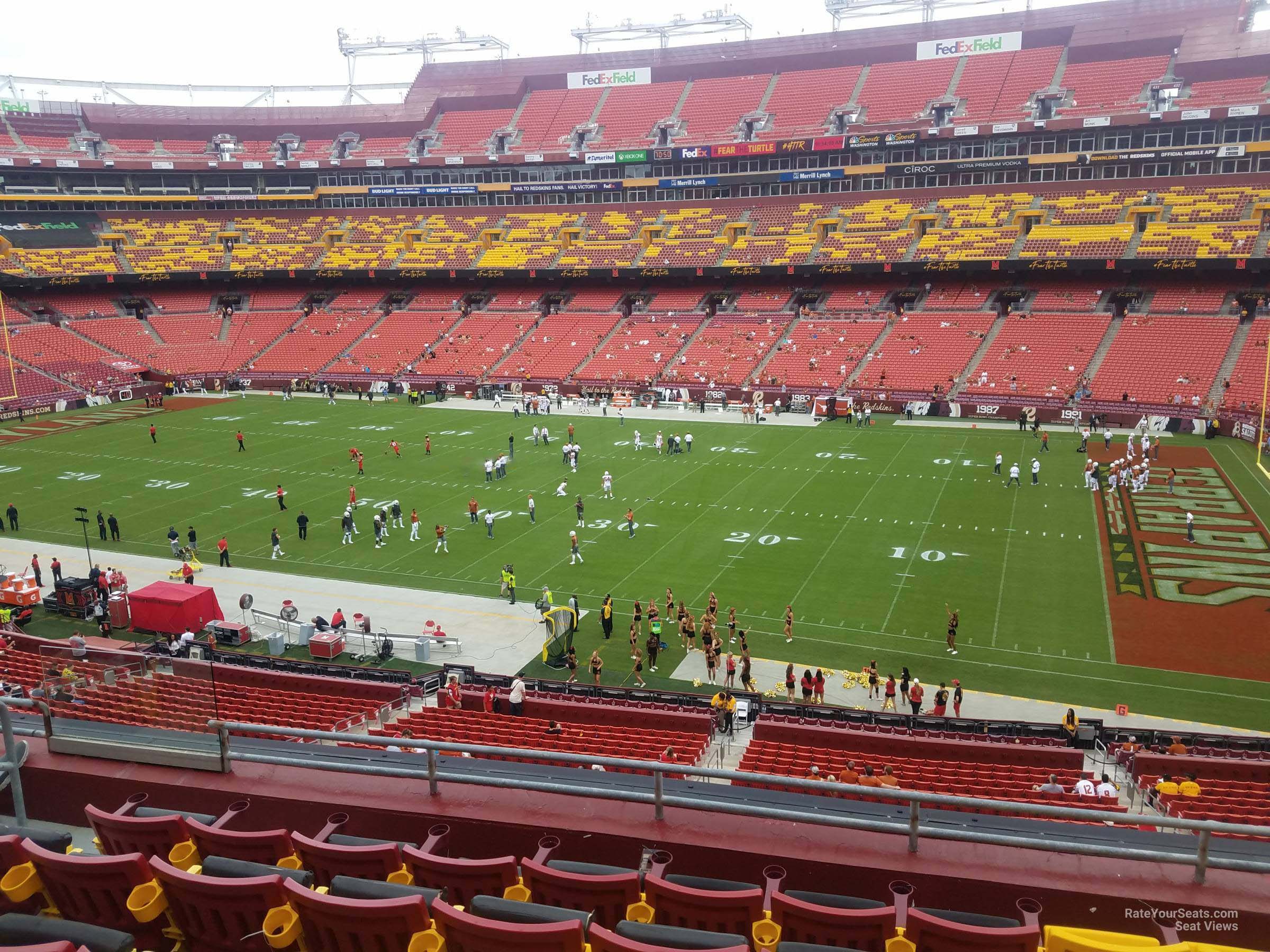 zone b club 339, row 6 seat view  for football - northwest stadium