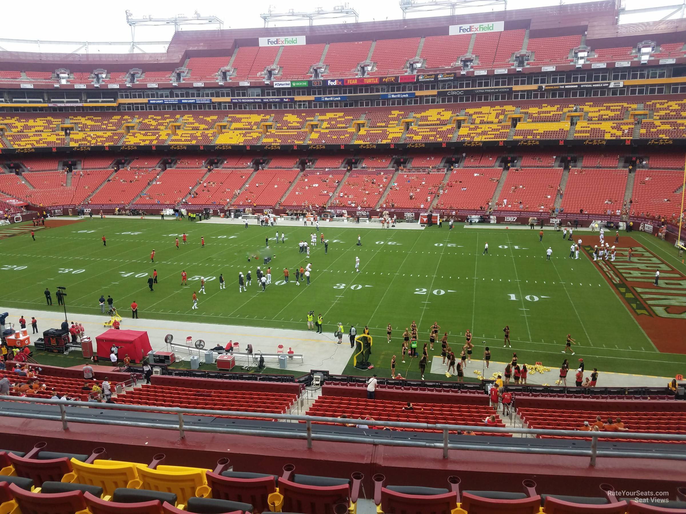 zone a club 340, row 6 seat view  for football - northwest stadium