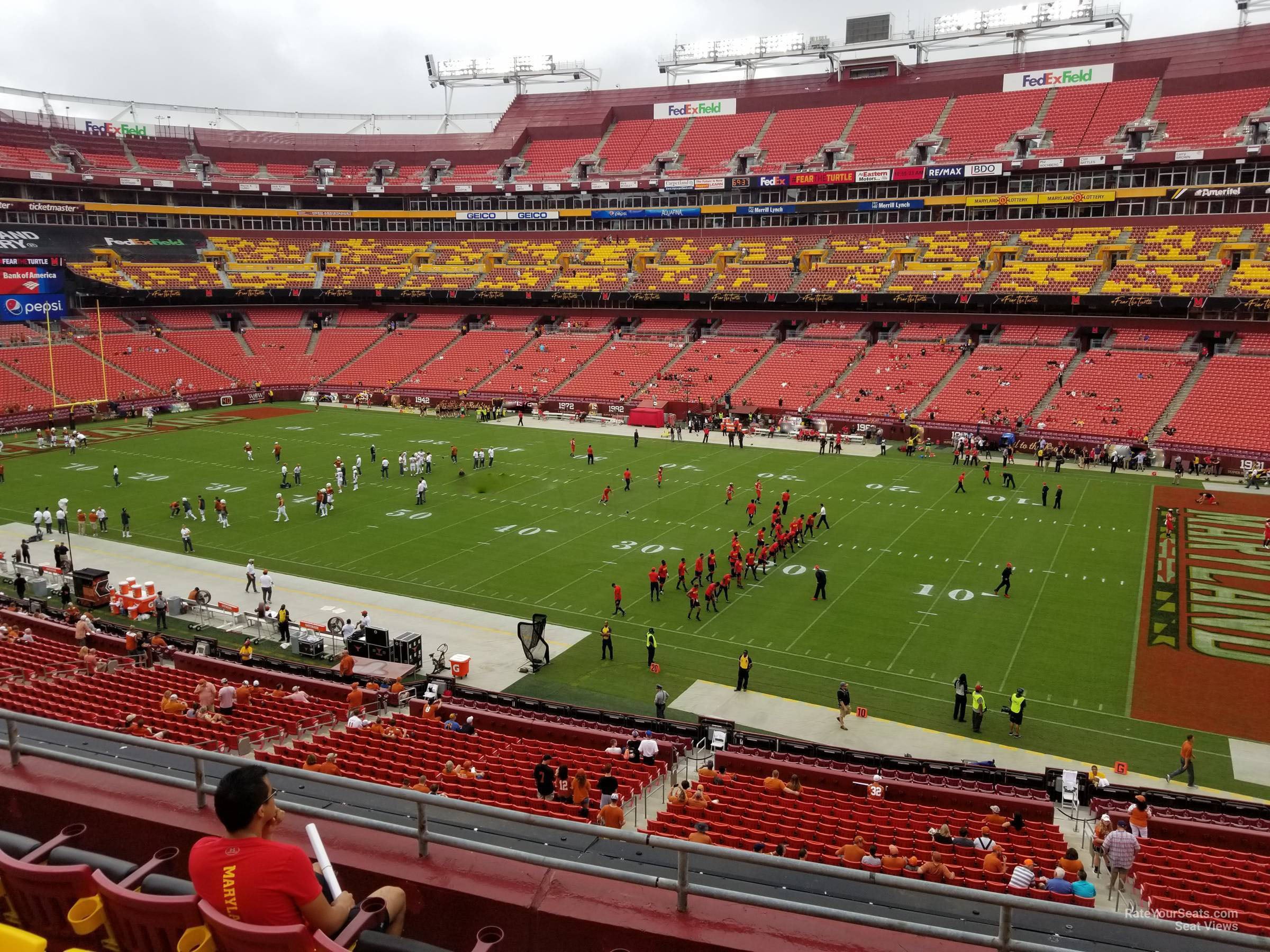 zone b club 318, row 5 seat view for football - northwest stadium