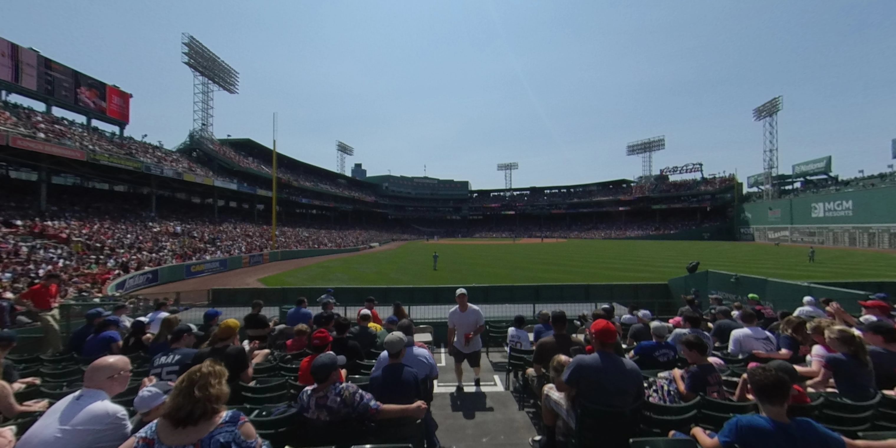 bleachers 42 panoramic seat view  for baseball - fenway park