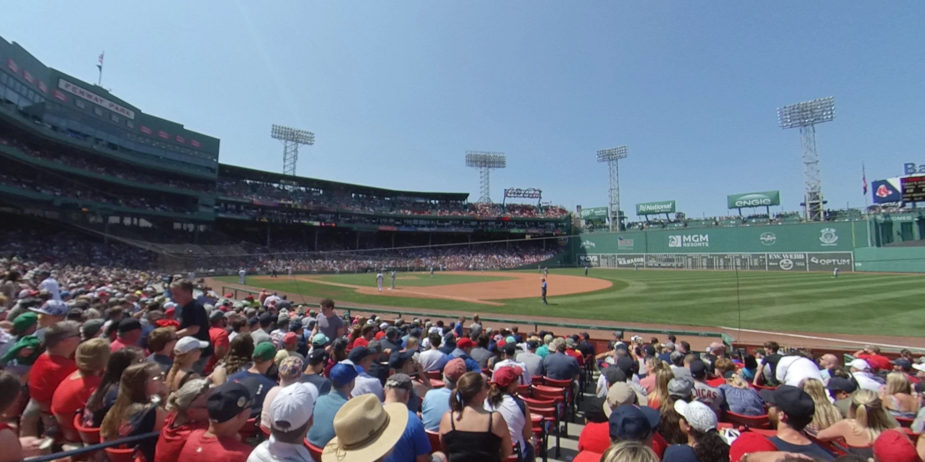 field box 12 panoramic seat view  for baseball - fenway park