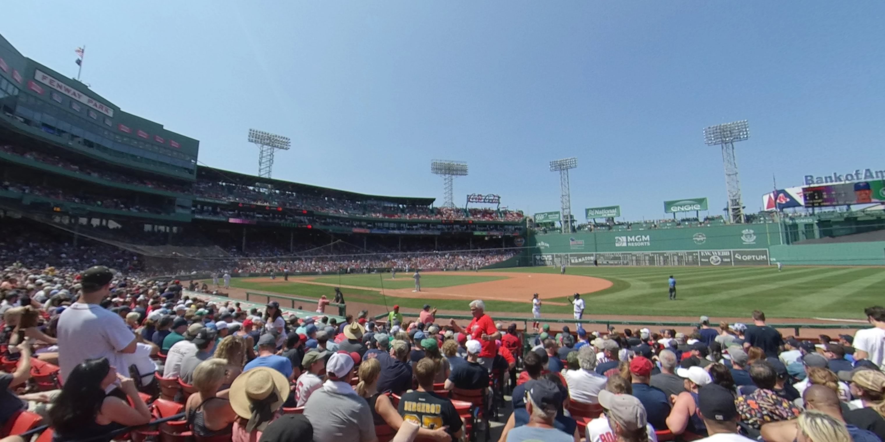 field box 16 panoramic seat view  for baseball - fenway park