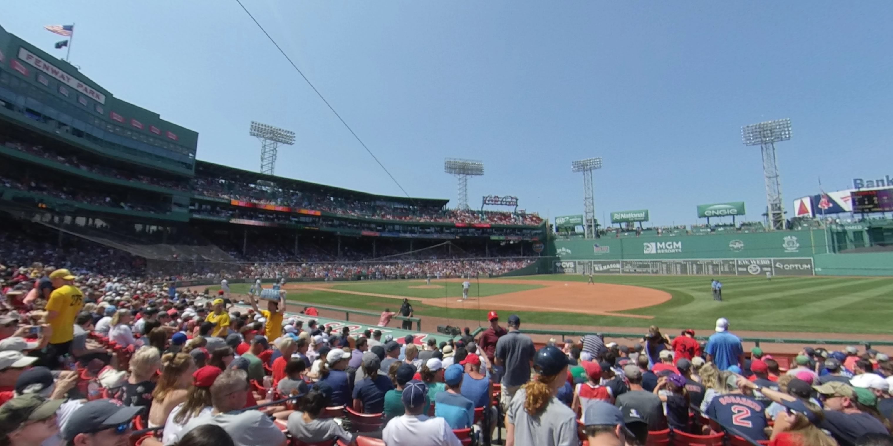 field box 18 panoramic seat view  for baseball - fenway park