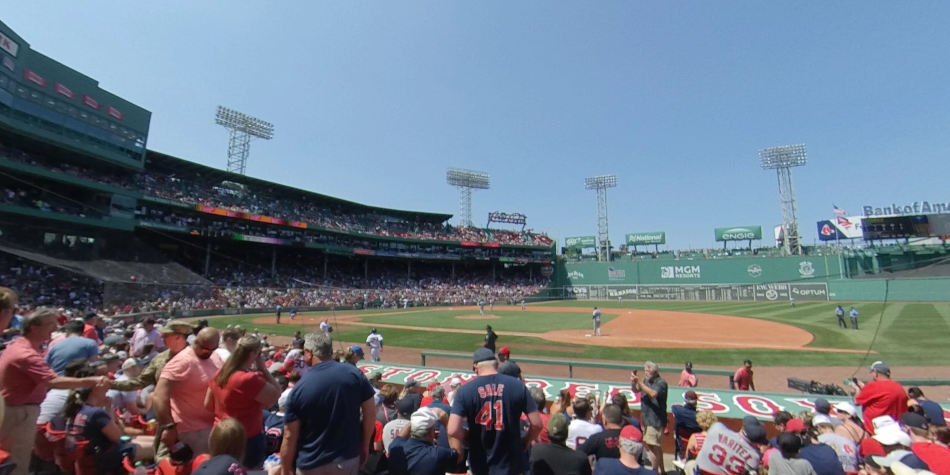 field box 22 panoramic seat view  for baseball - fenway park