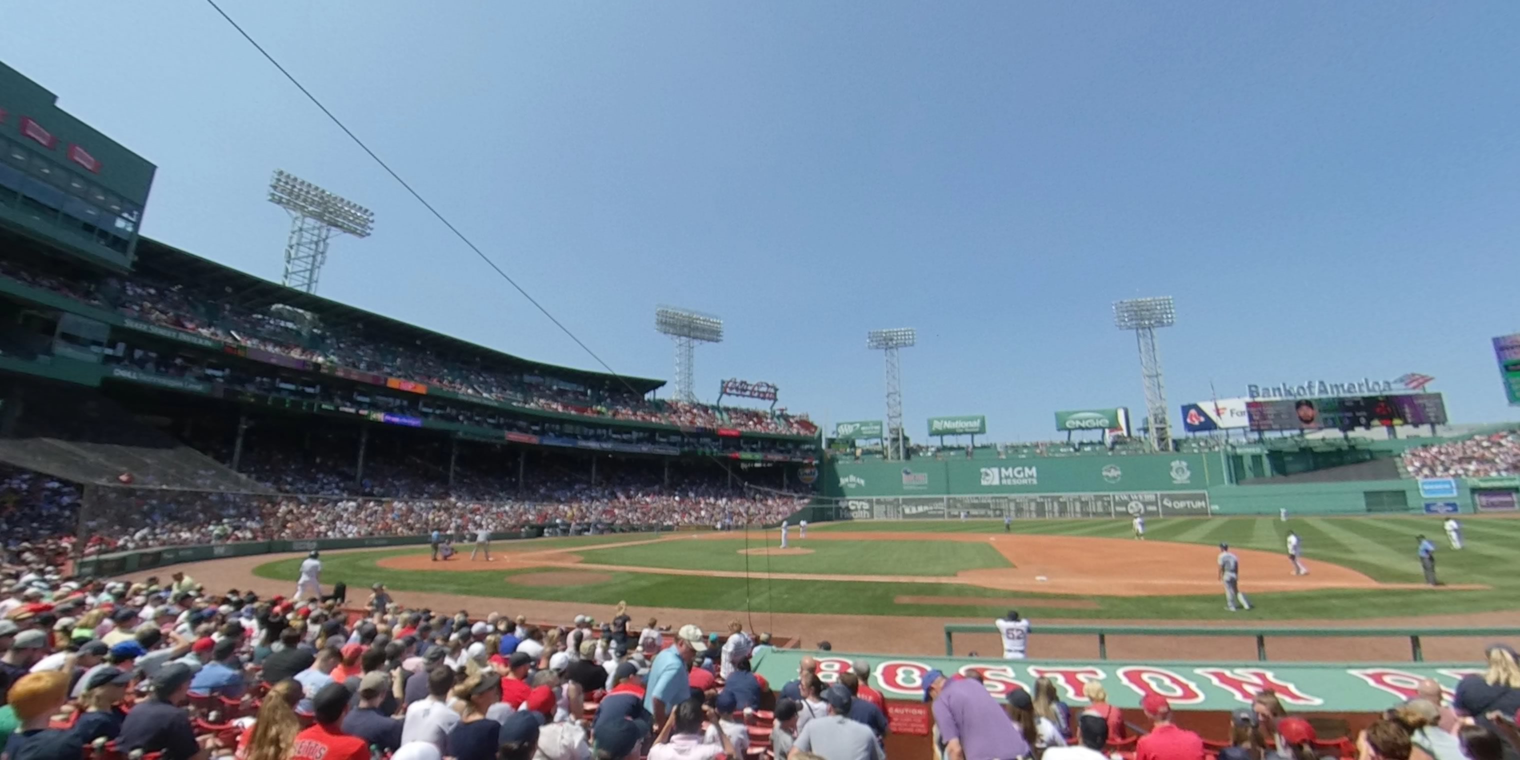 field box 26 panoramic seat view  for baseball - fenway park